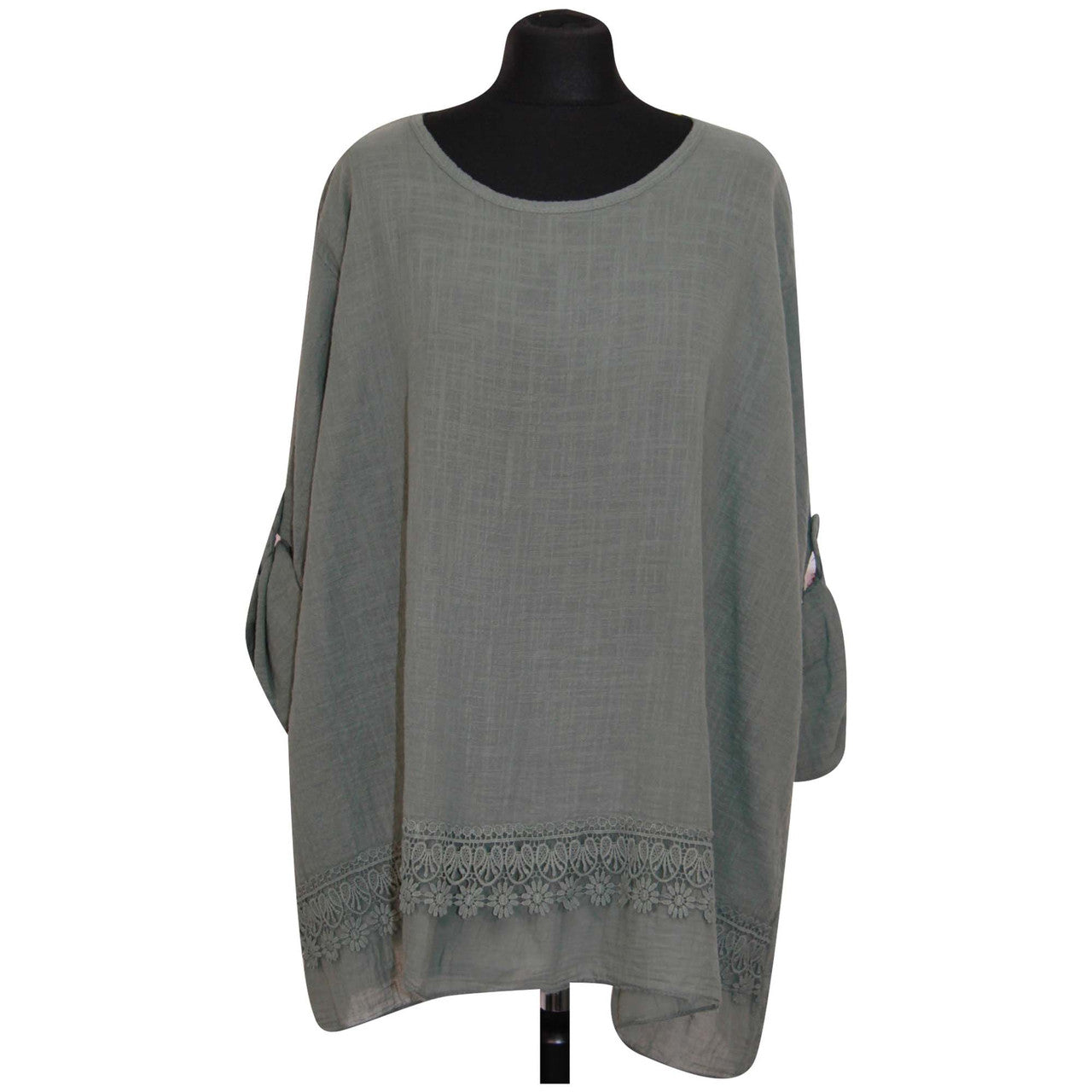 Italian Ladies Plain Lace Top