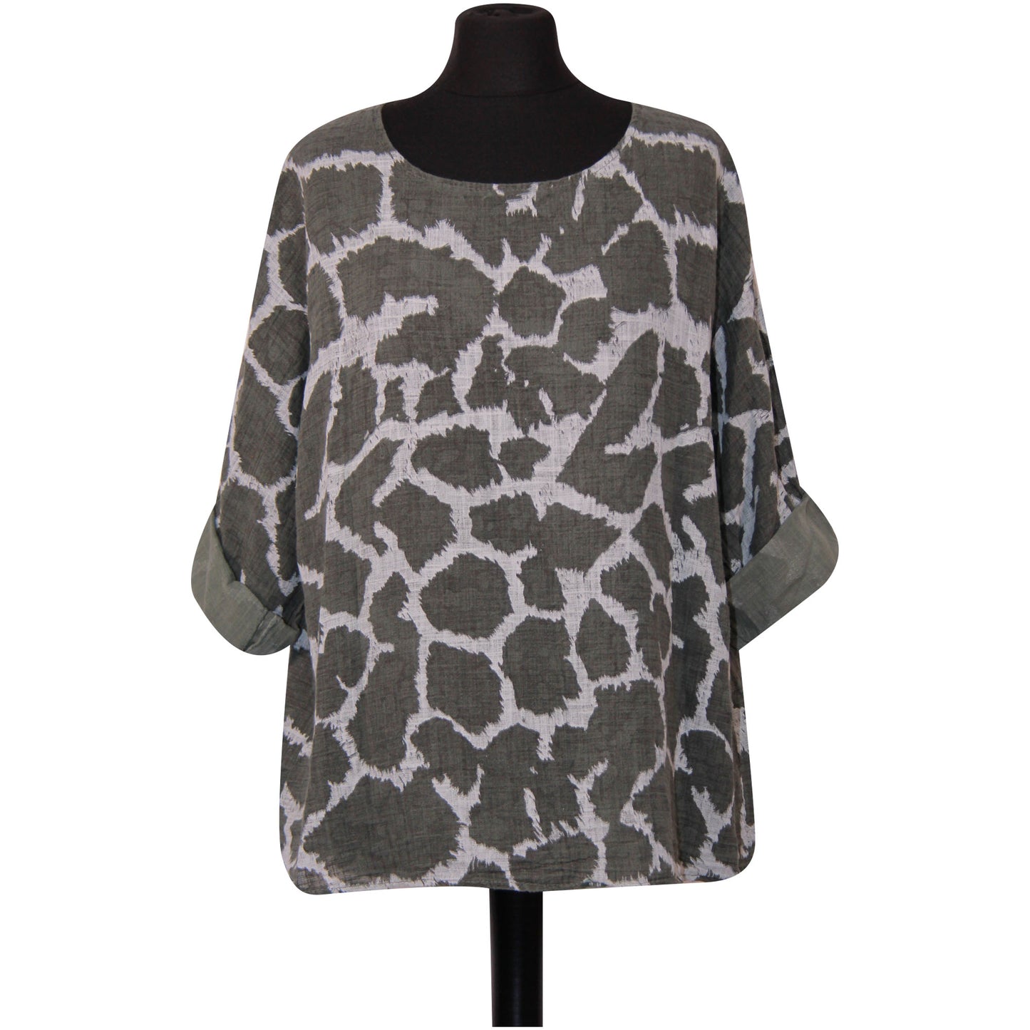 Giraffe Print Italian Crop Top