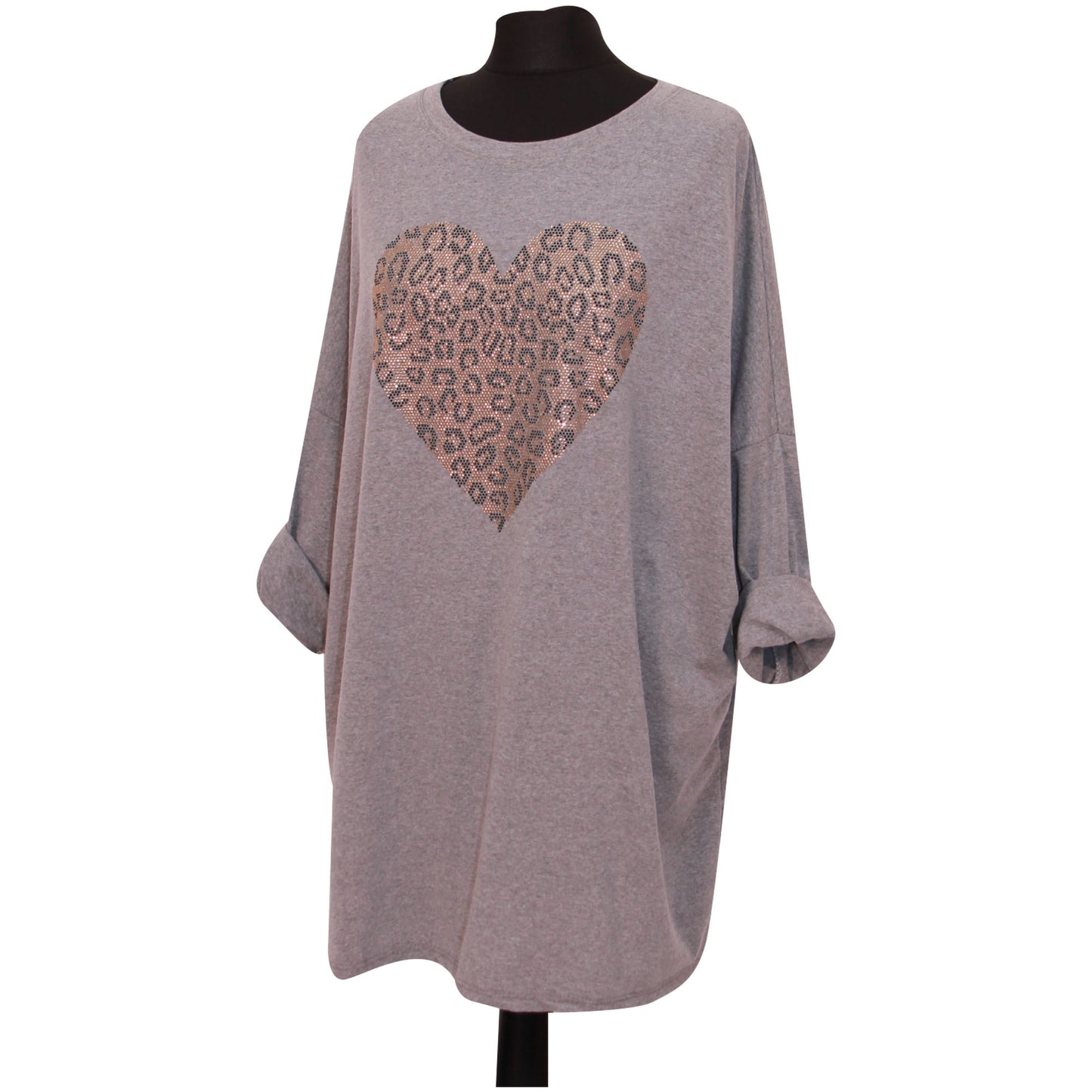 Dames Italiaanse harttop Dames katoenen tuniektop met dierenprint