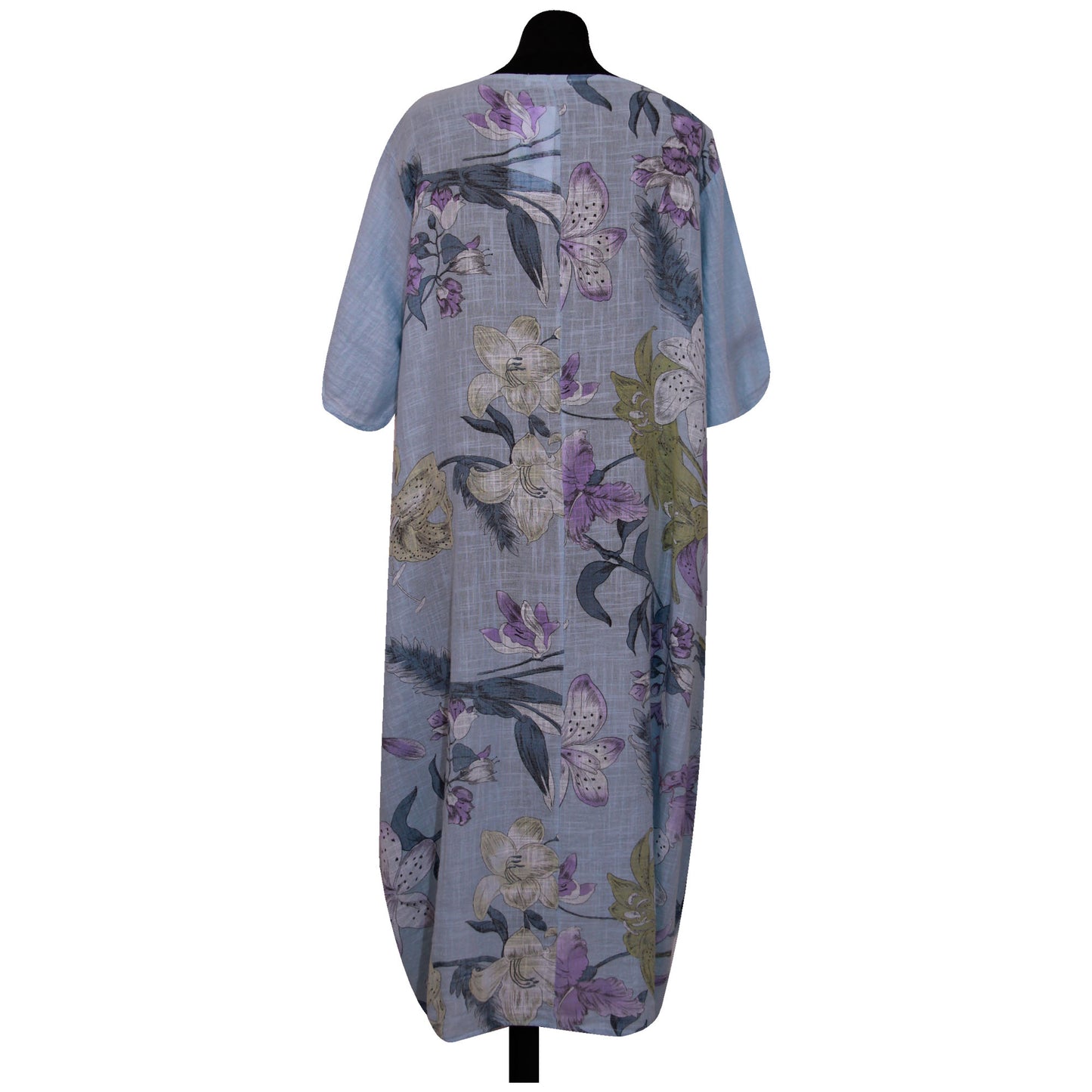Italian Floral Printed Cotton Dress for Women