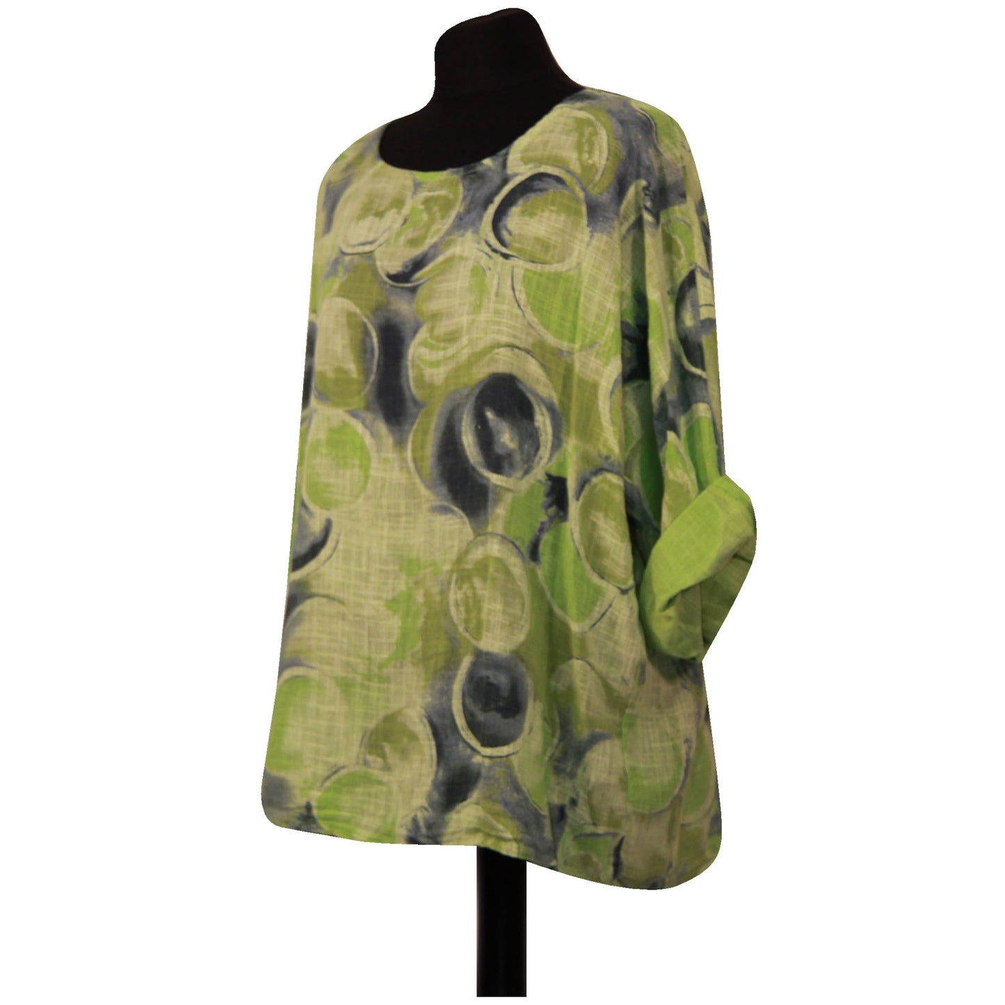 Circle Print Italian Crop Top