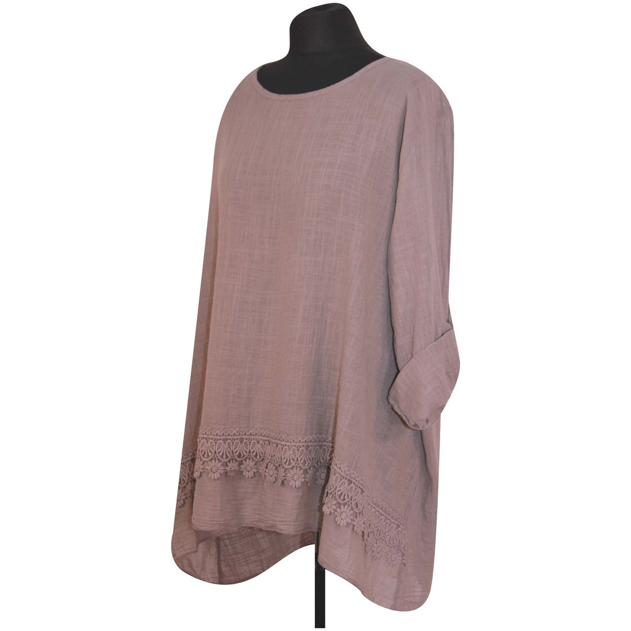 Italian Ladies Plain Lace Top