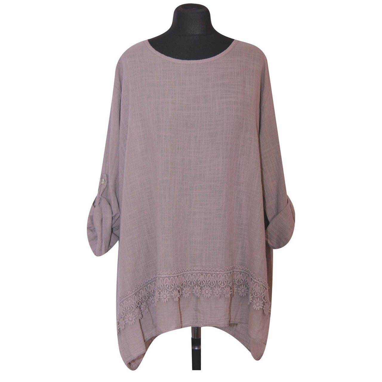 Italian Ladies Plain Lace Top