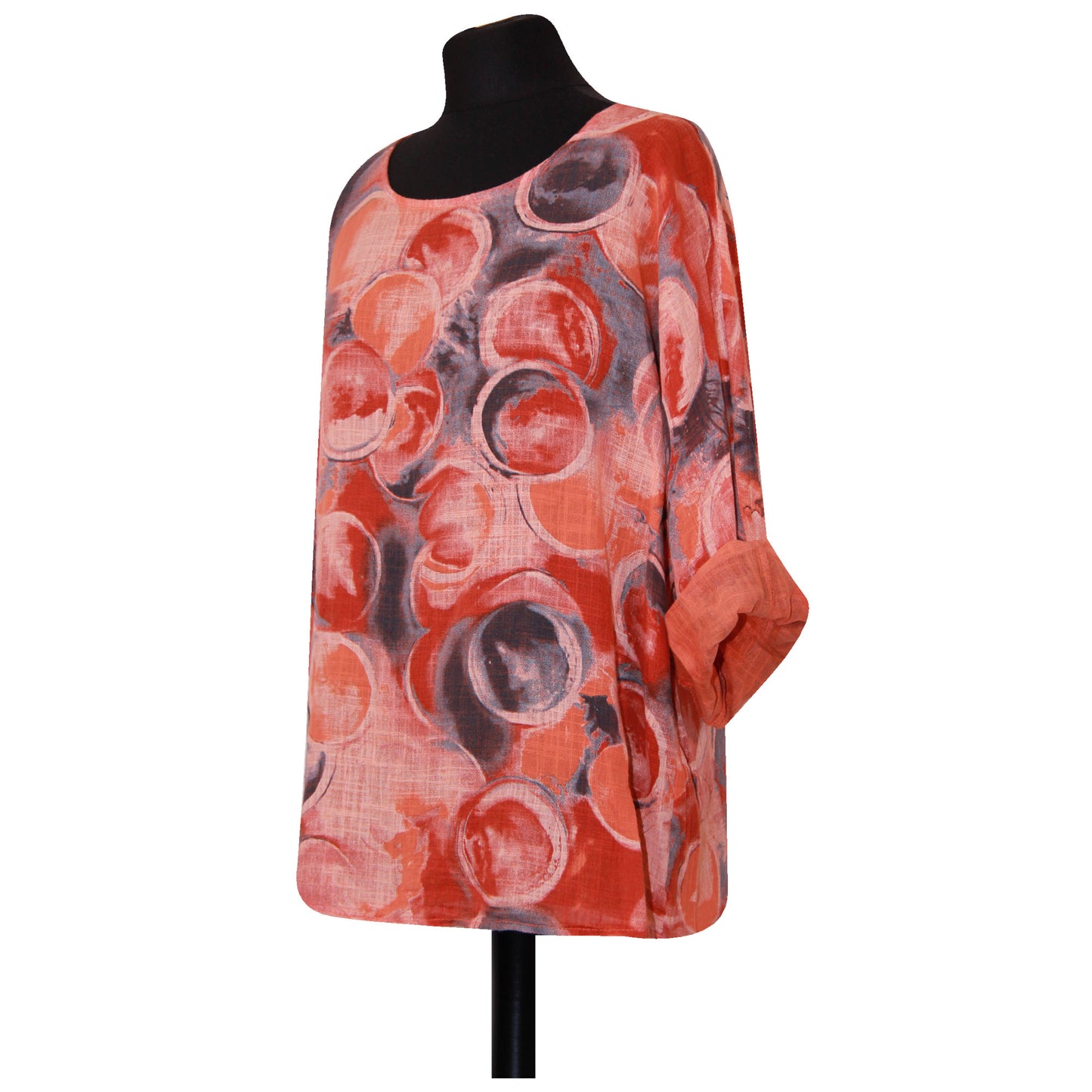 Circle Print Italian Crop Top