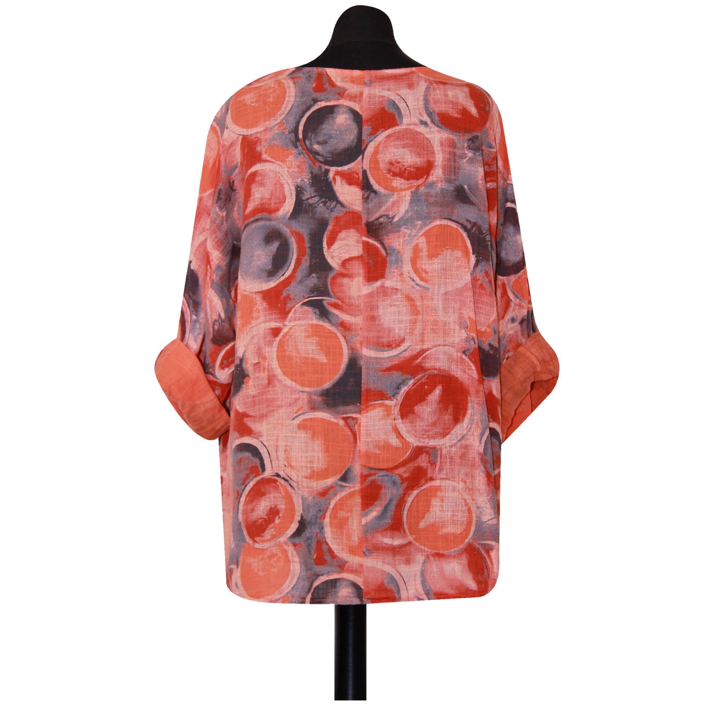 Circle Print Italian Crop Top