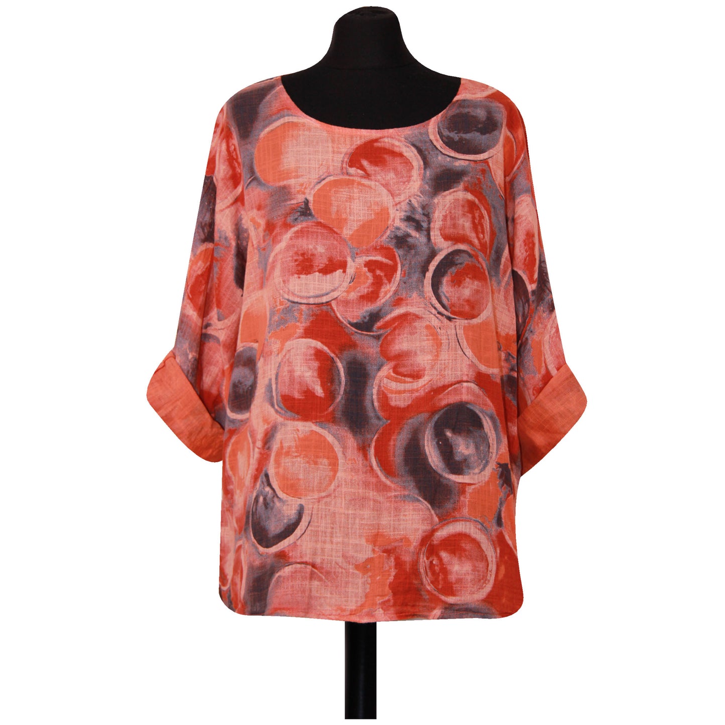 Circle Print Italian Crop Top