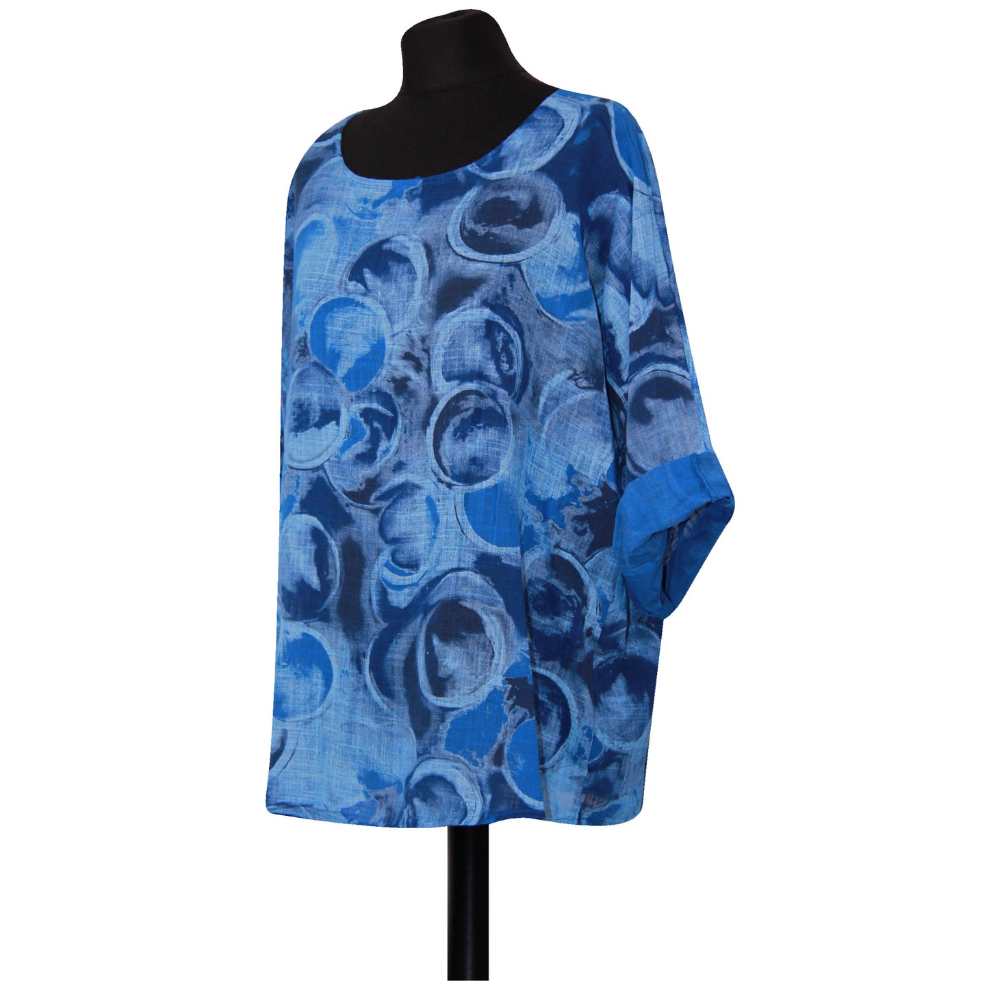 Circle Print Italian Crop Top