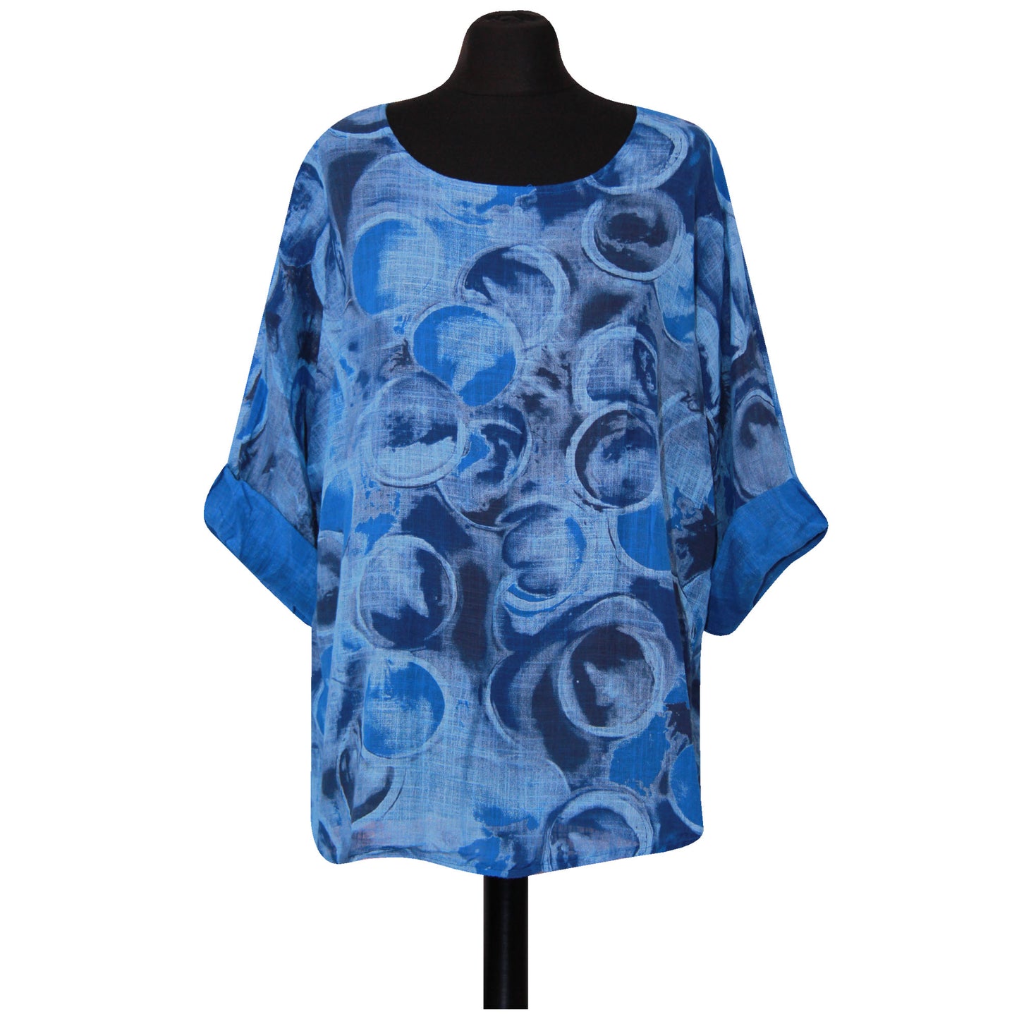 Circle Print Italian Crop Top