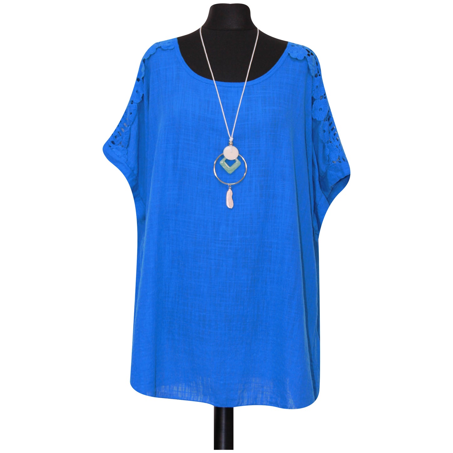 Femmes italiennes grande taille haut dames dentelle épaule plaine collier haut
