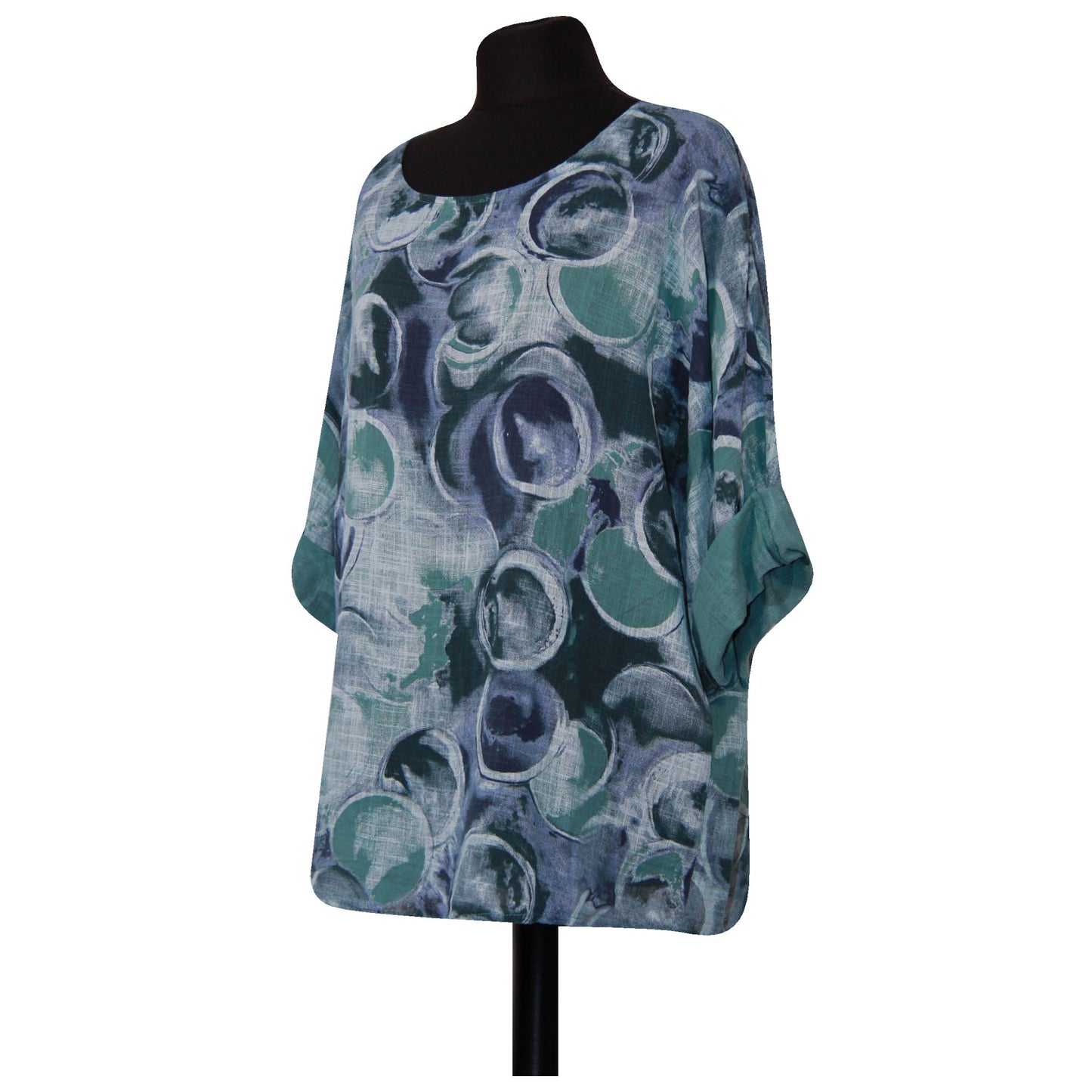 Circle Print Italian Crop Top