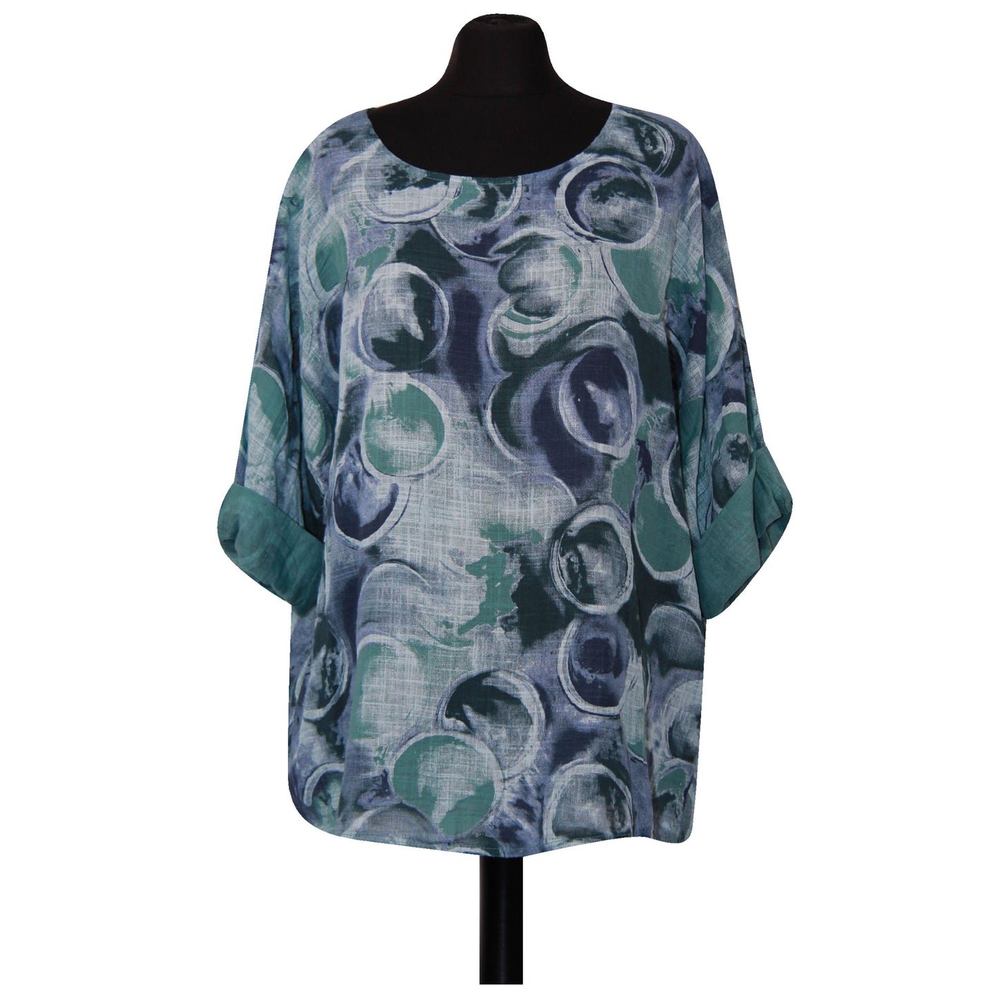 Circle Print Italian Crop Top