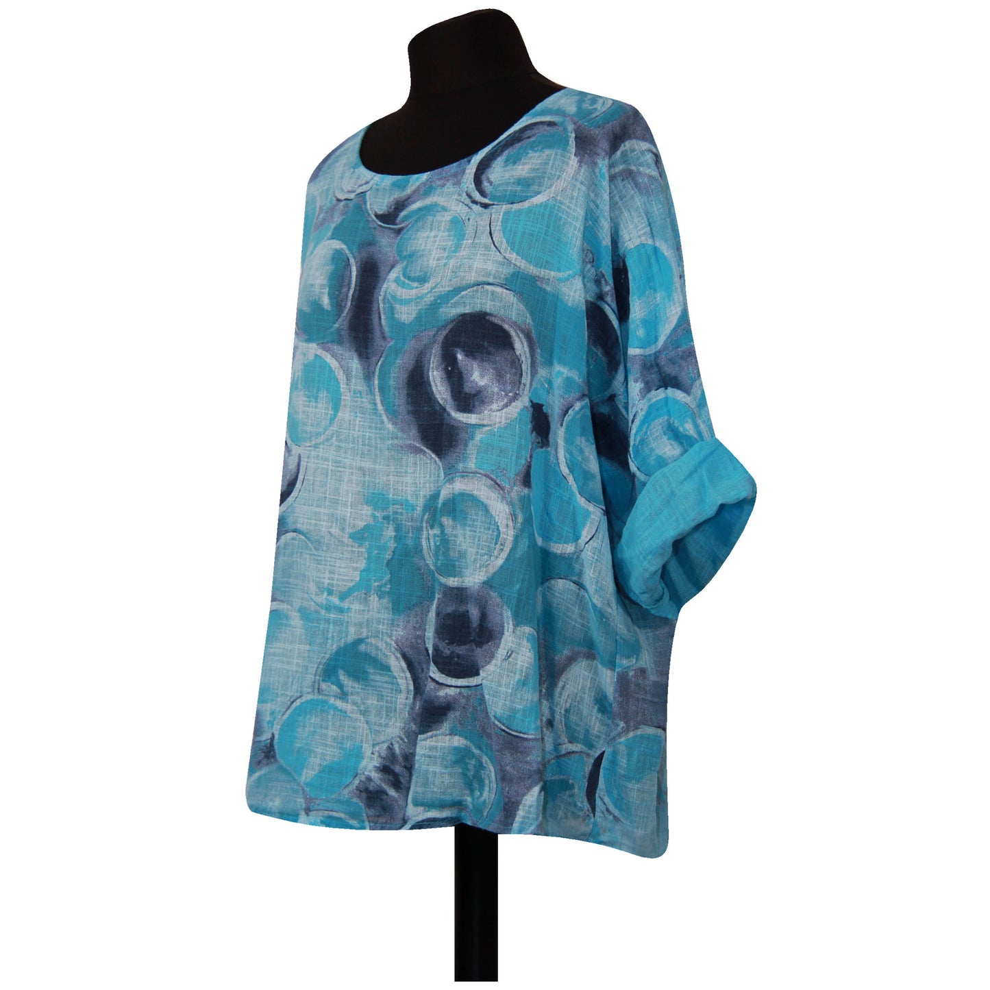 Circle Print Italian Crop Top