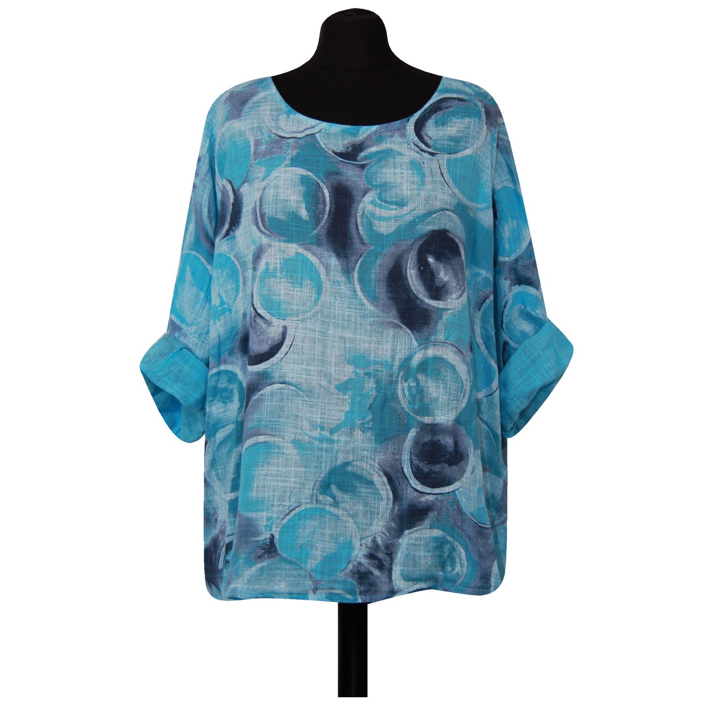 Circle Print Italian Crop Top