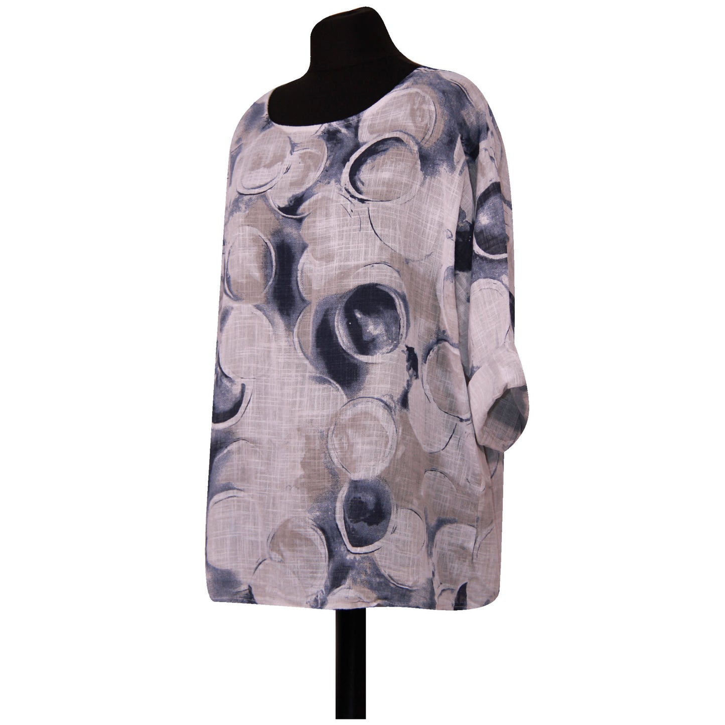 Circle Print Italian Crop Top