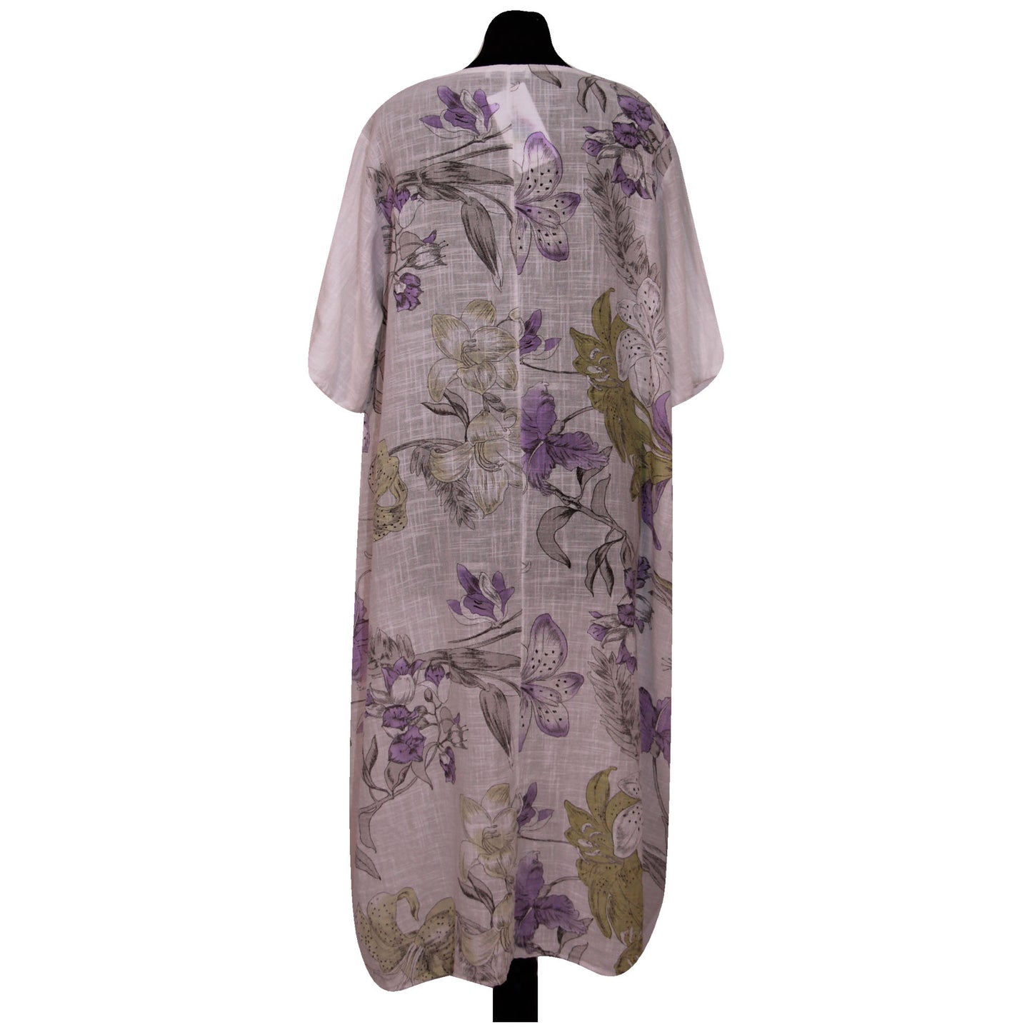 Italian Floral Printed Cotton Dress for Women
