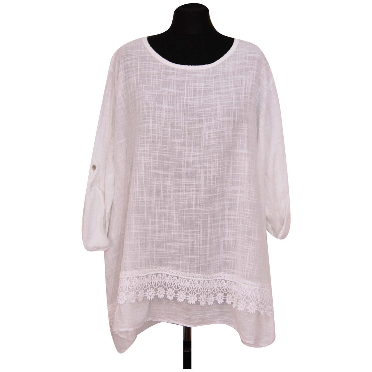 Italian Ladies Plain Lace Top