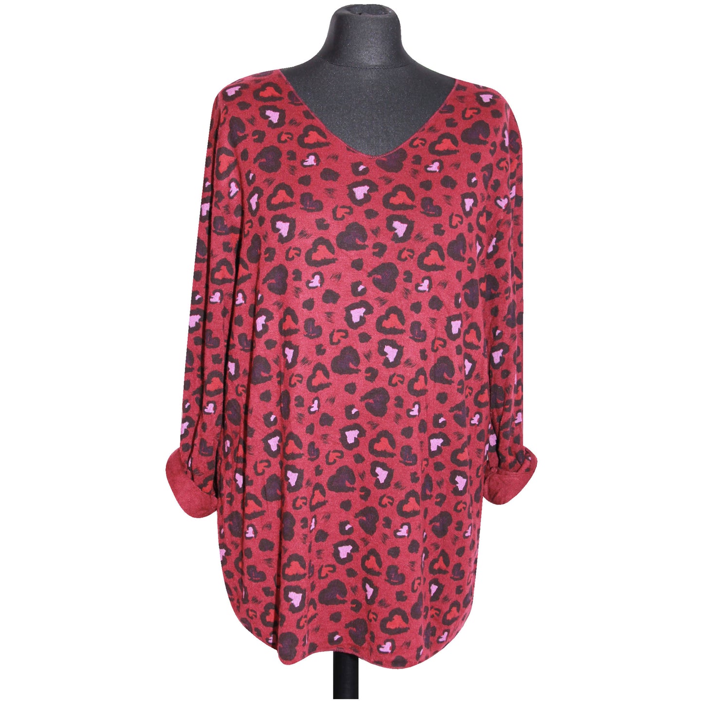 femmes italiennes hauts dames hiver imprimé animal longueur courte