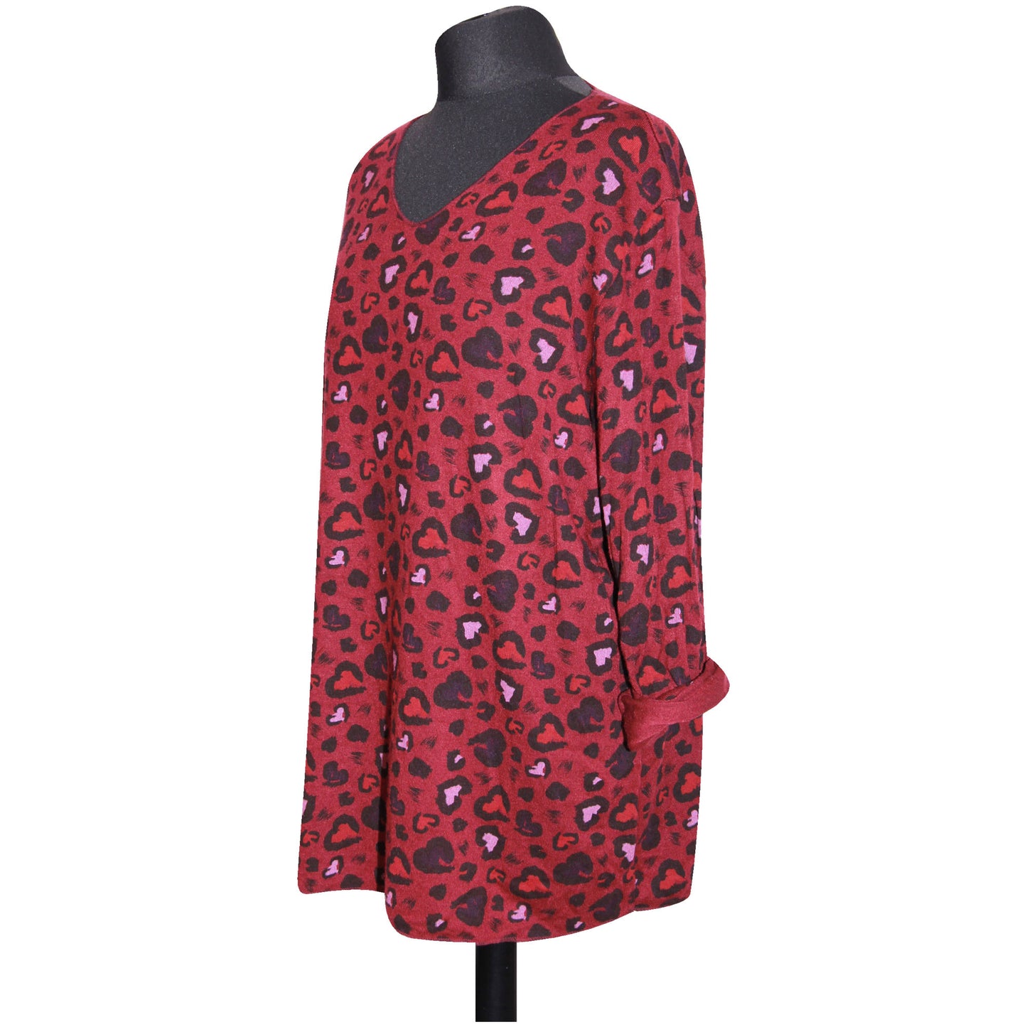 femmes italiennes hauts dames hiver imprimé animal longueur courte