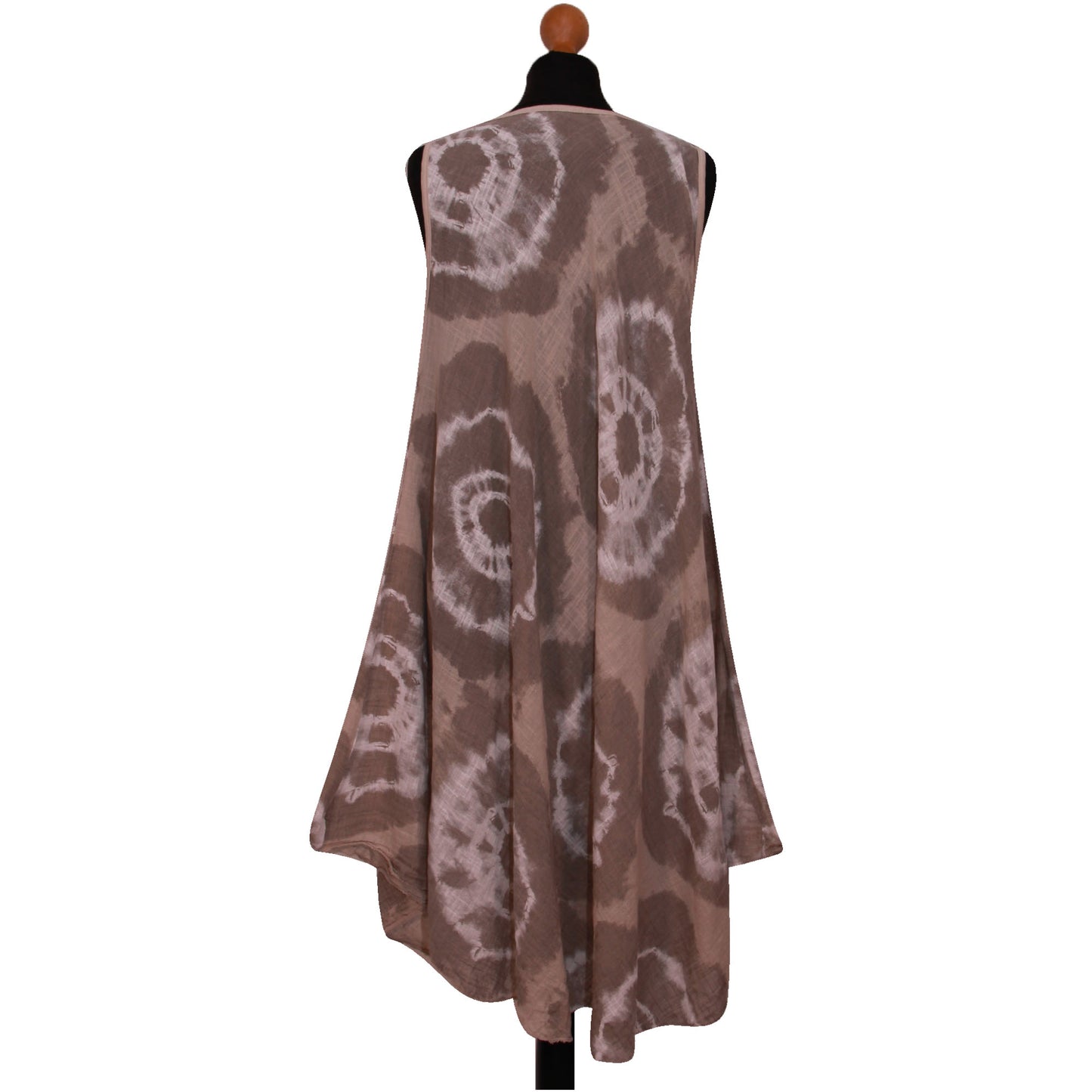 Printed Tie Dye Skater Dress for Women: Sleeveless Fashion