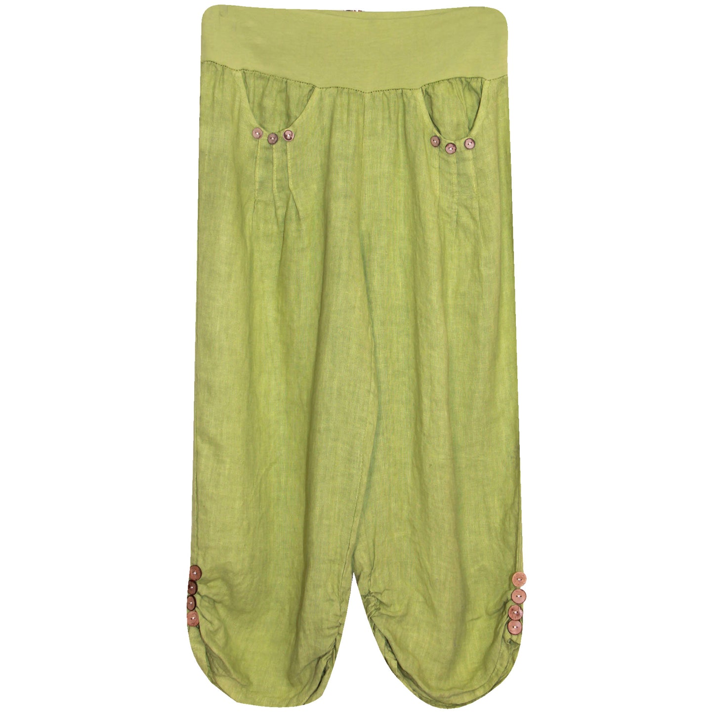 Ladies Linen Capri Trouser: Stylish 3/4 Length Women's Shorts Reg Size - Perfect Gift