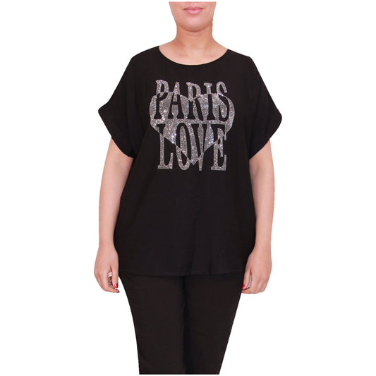 Ladies Top Women Paris Love