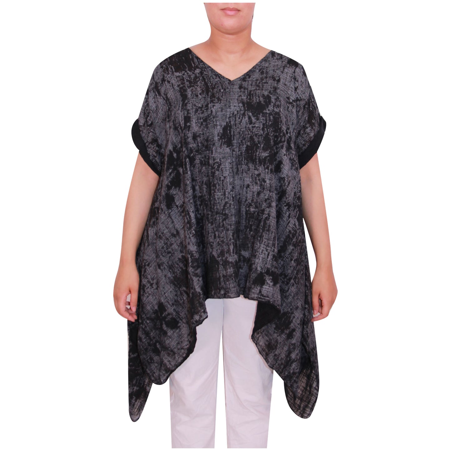 Elegant Italian Top with Tie-Dye Print for Women