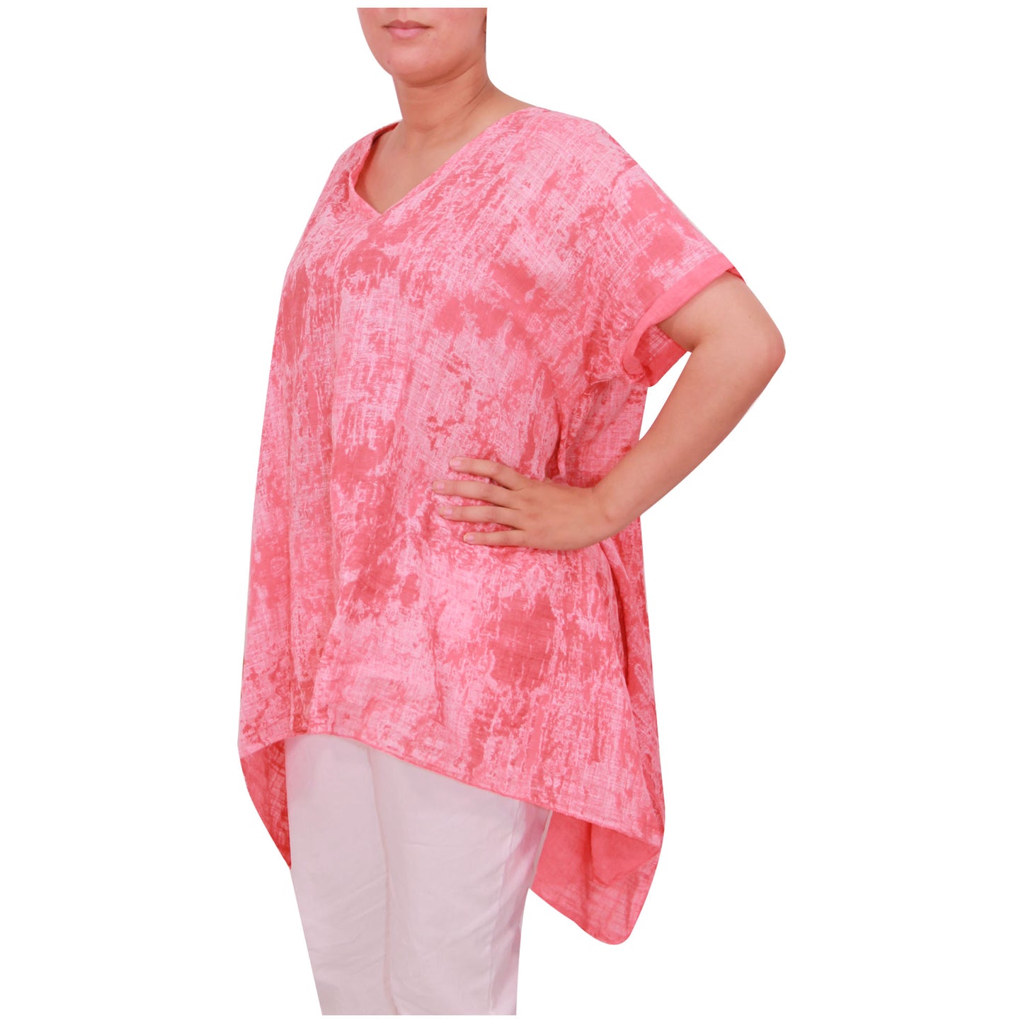 Elegant Italian Top with Tie-Dye Print for Women