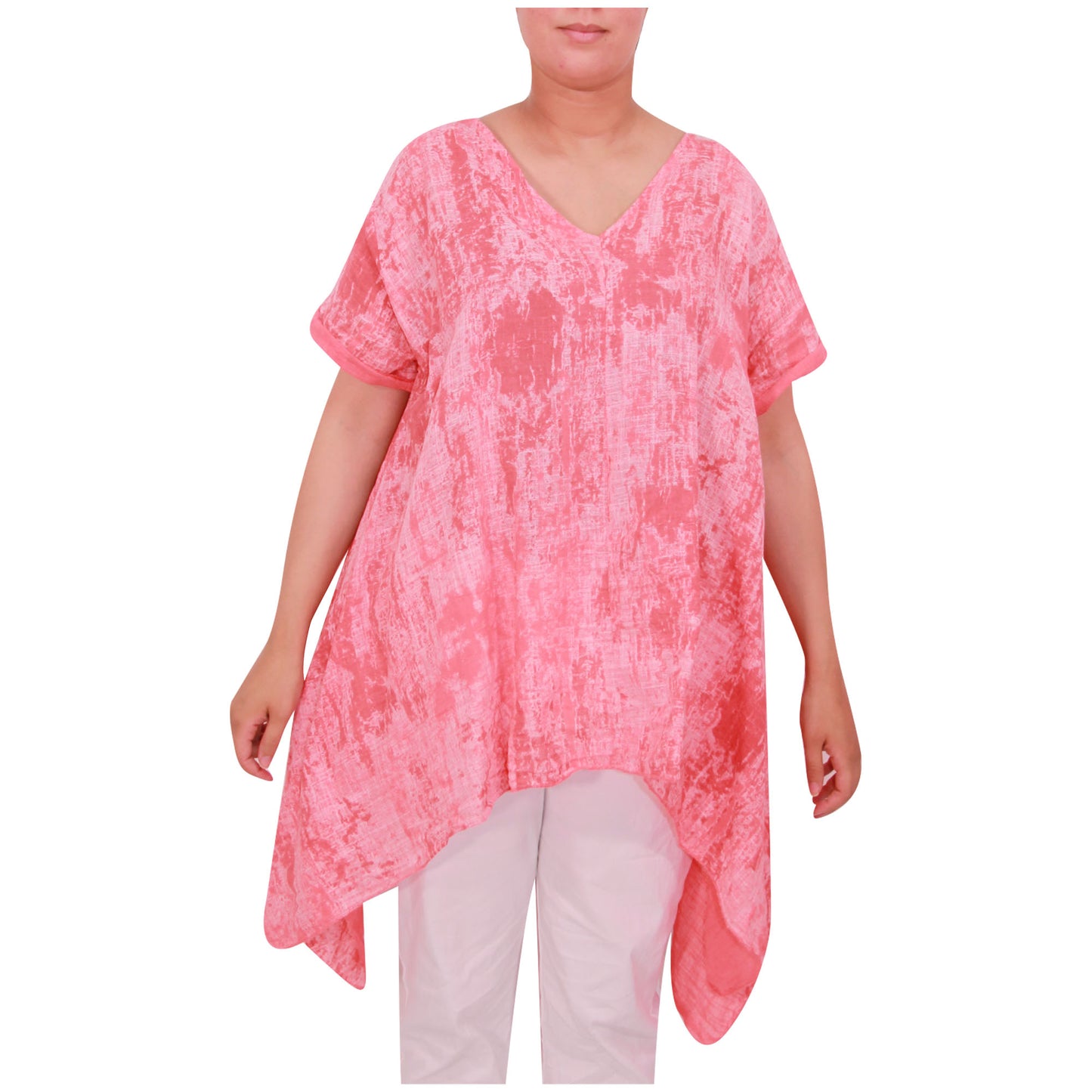 Elegante Italiaanse top met tie-dye print voor dames