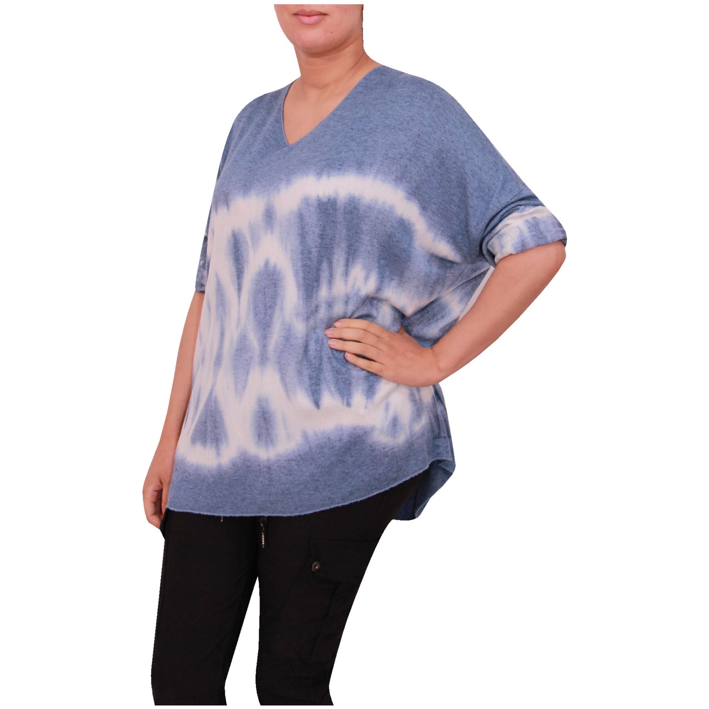 haut en tricot tie-dye pour femme