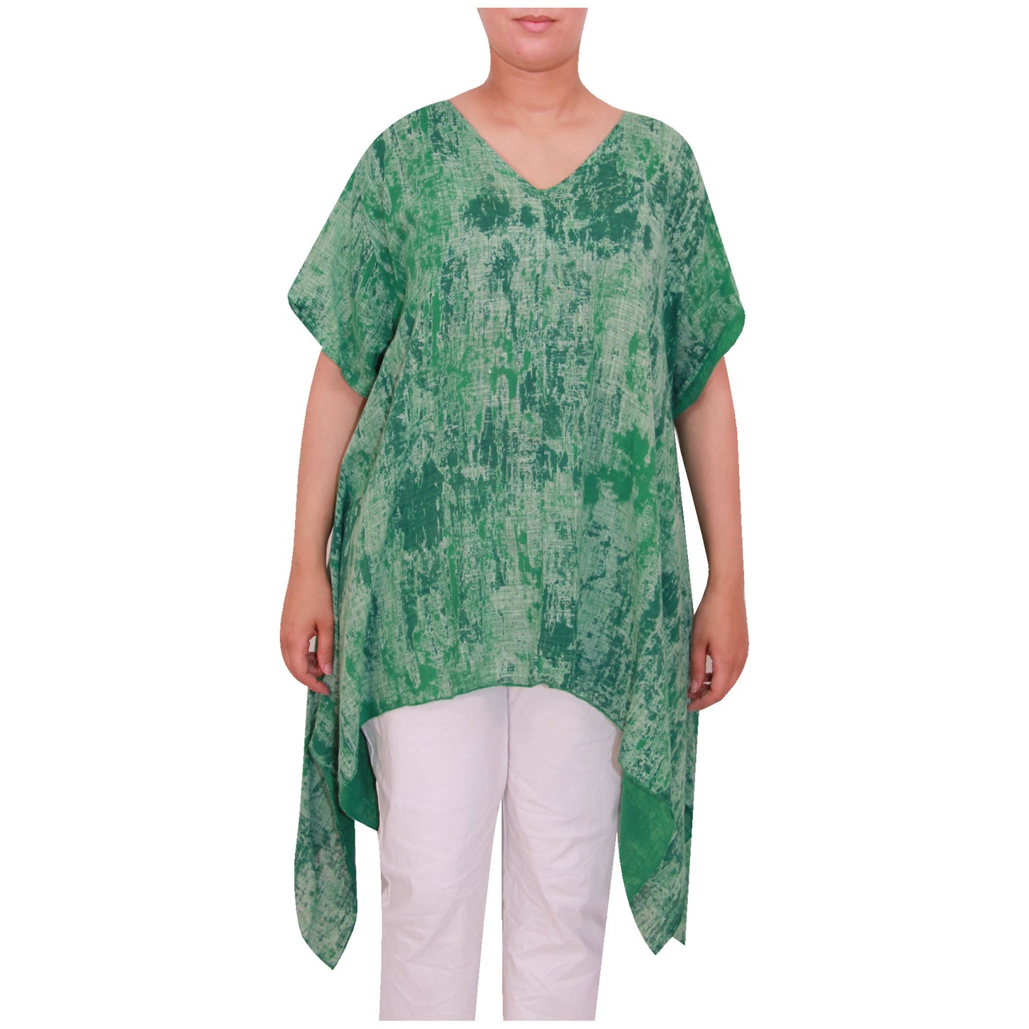 Elegante Italiaanse top met tie-dye print voor dames