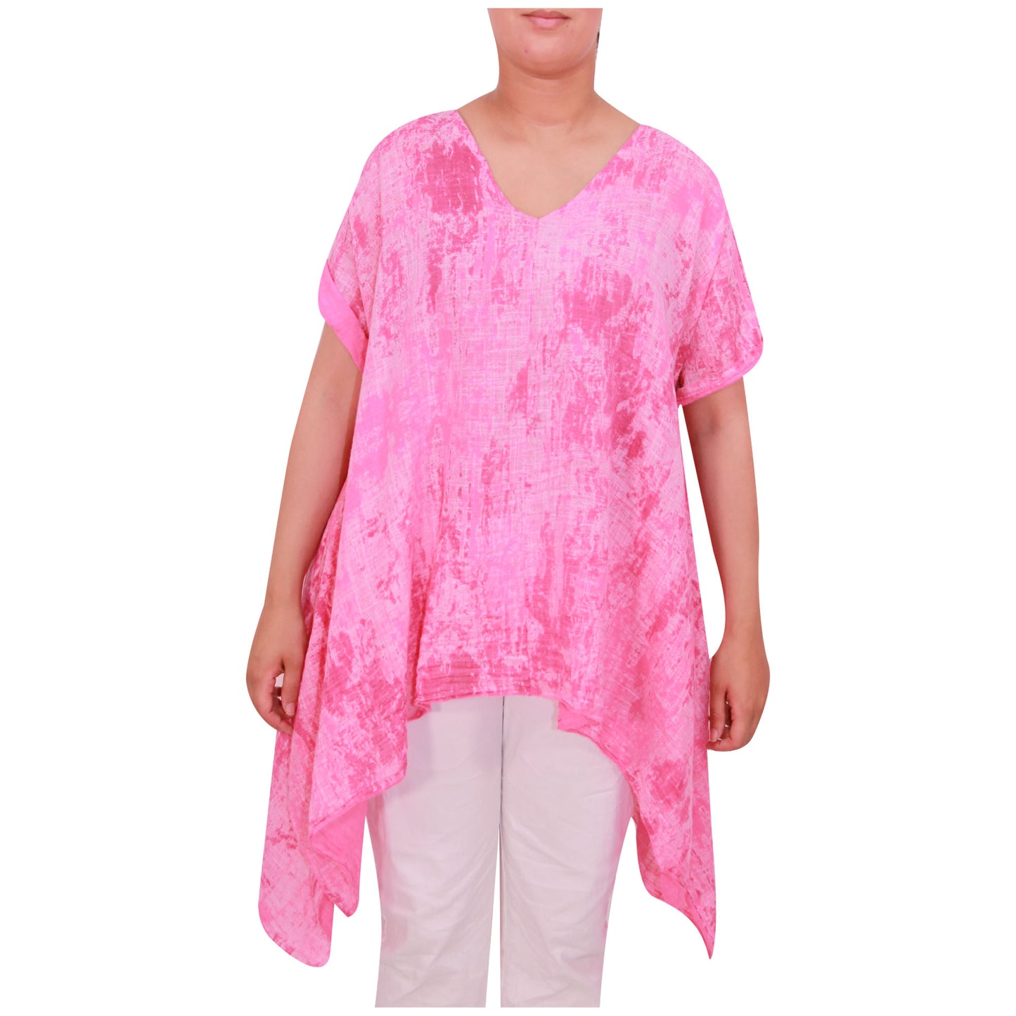 Elegante Italiaanse top met tie-dye print voor dames