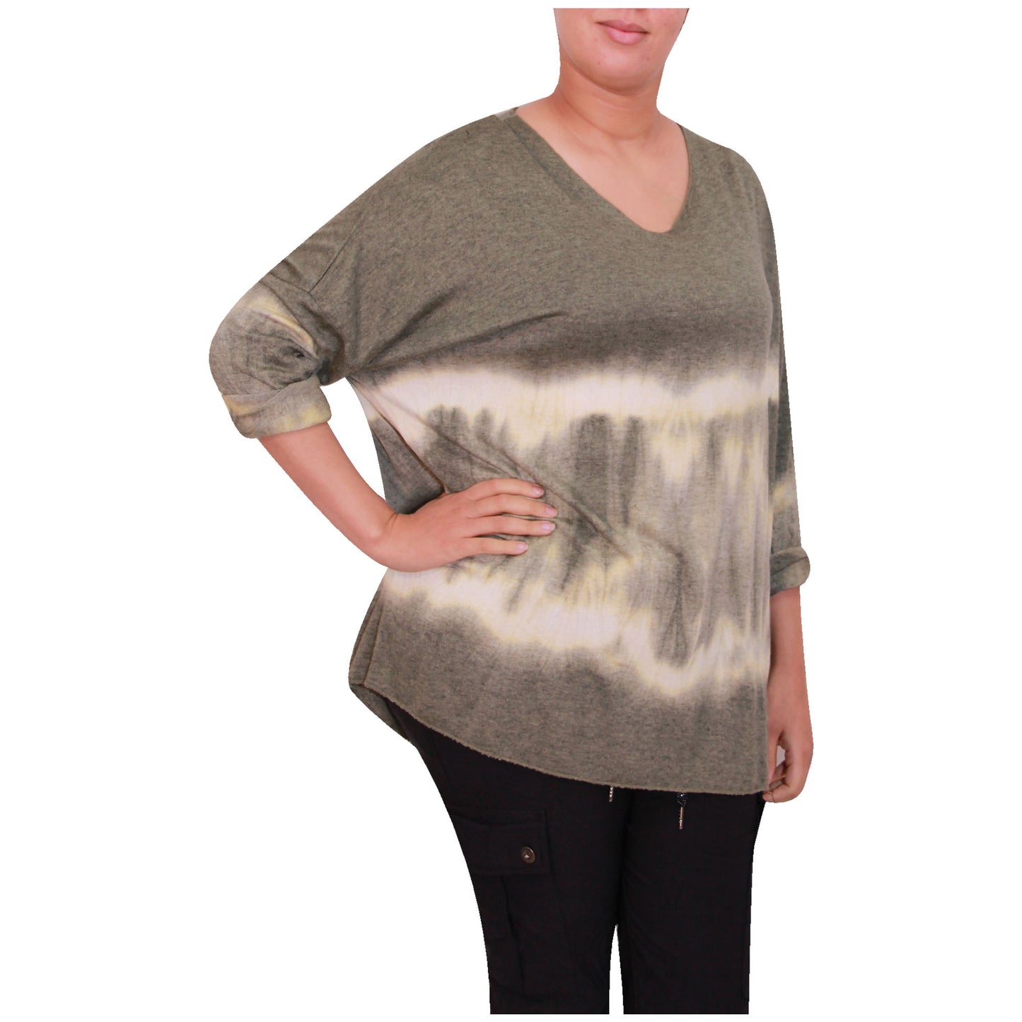 haut en tricot tie-dye pour femme