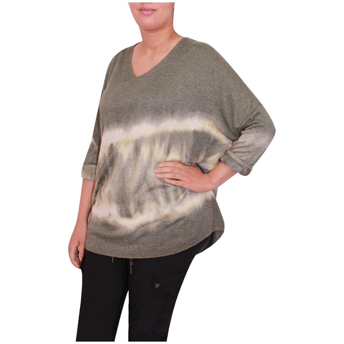 haut en tricot tie-dye pour femme