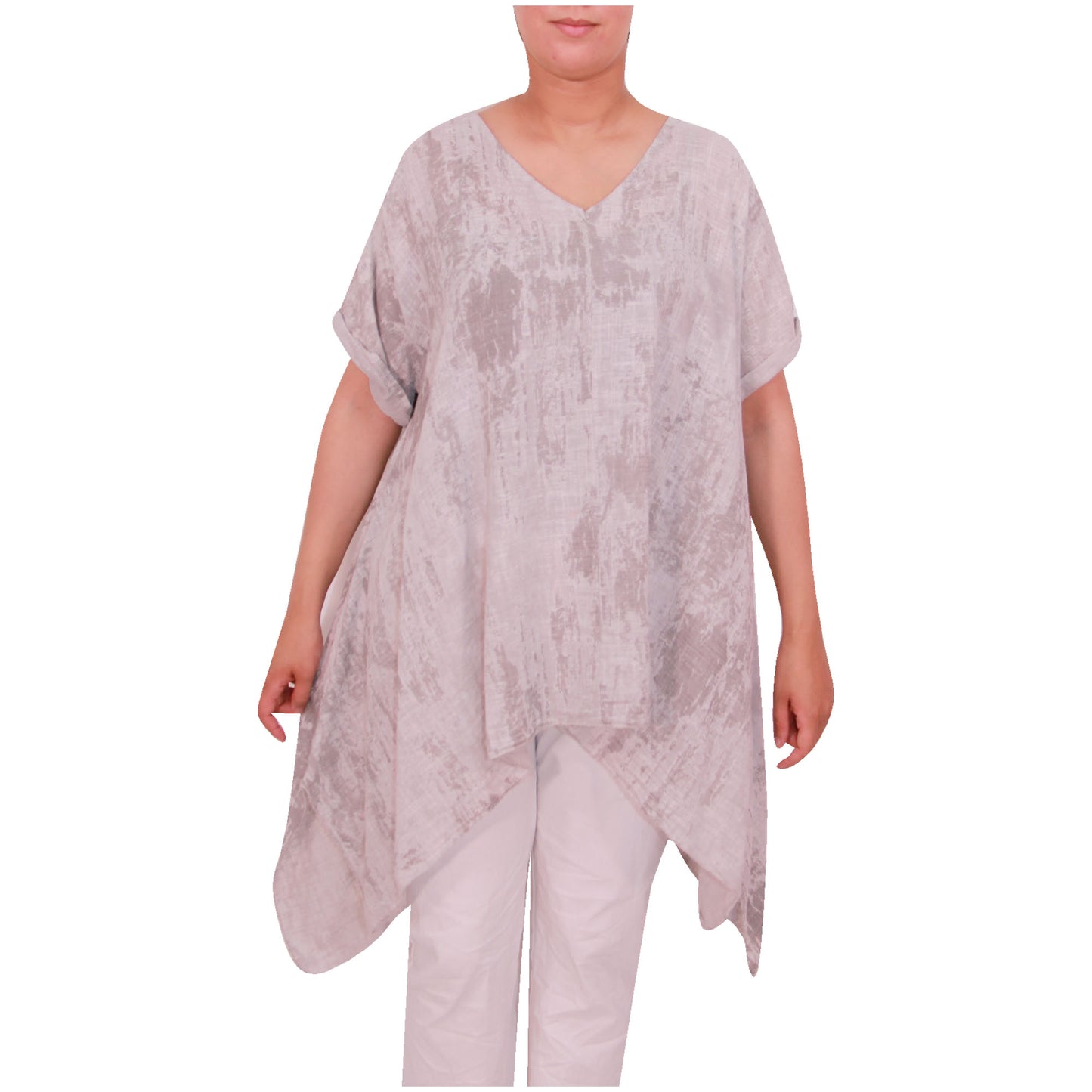 Elegant Italian Top with Tie-Dye Print for Women