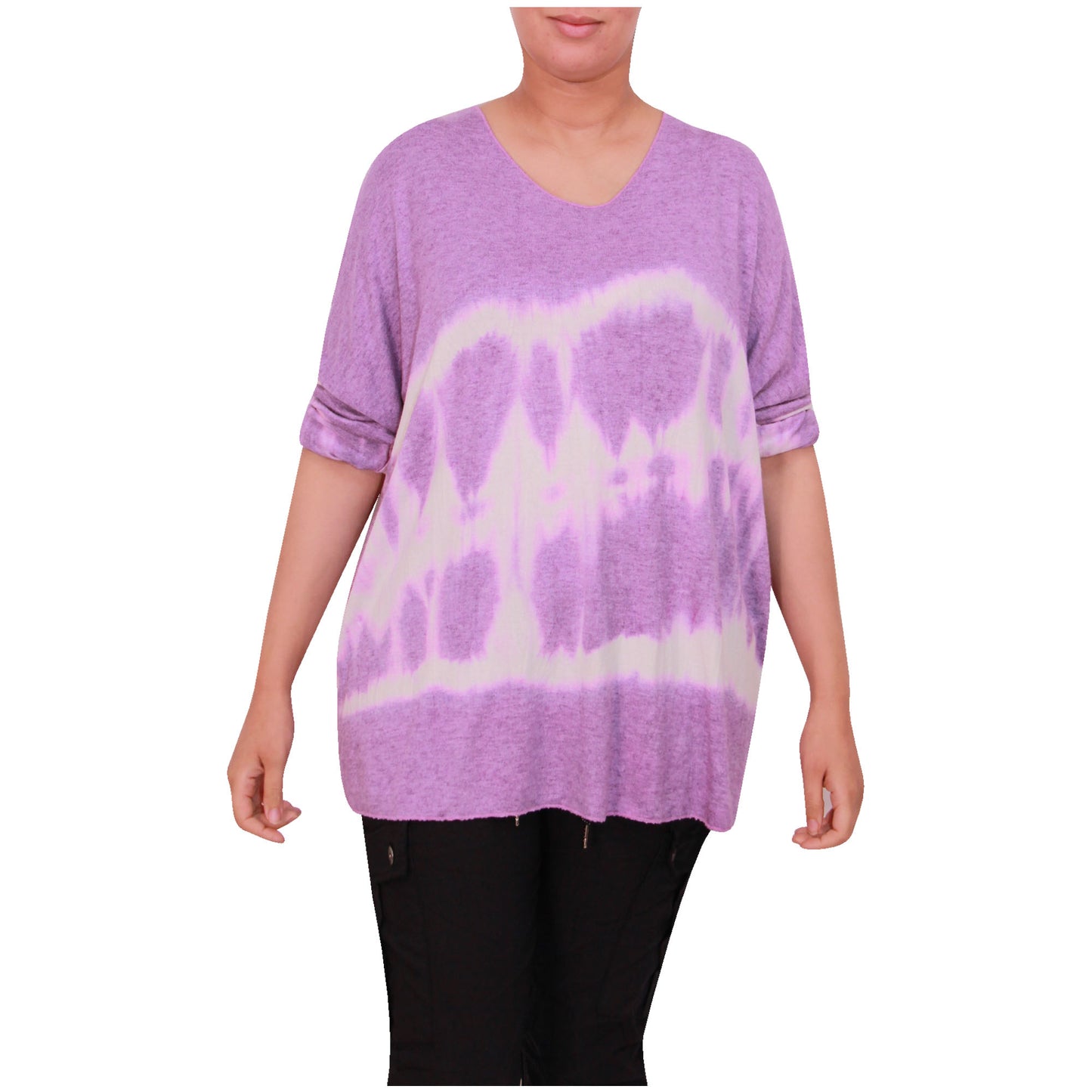 haut en tricot tie-dye pour femme