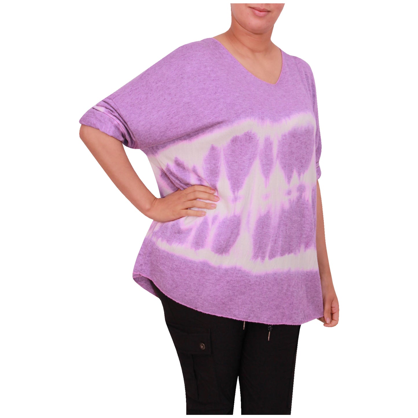 haut en tricot tie-dye pour femme