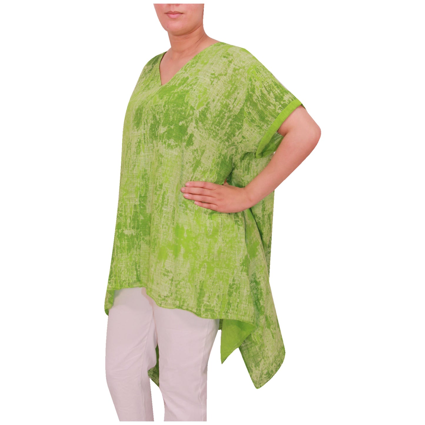 Elegante Italiaanse top met tie-dye print voor dames