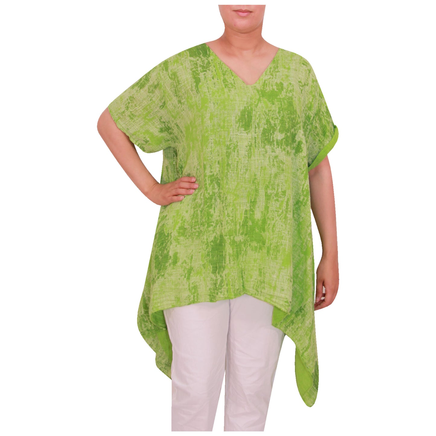 Elegante Italiaanse top met tie-dye print voor dames