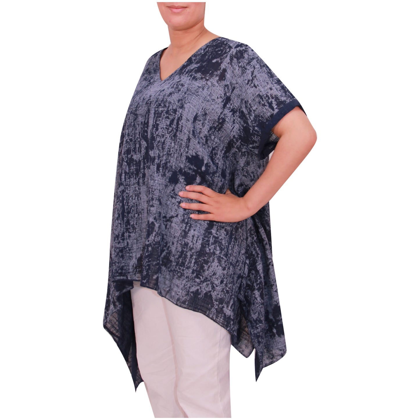 Elegant Italian Top with Tie-Dye Print for Women