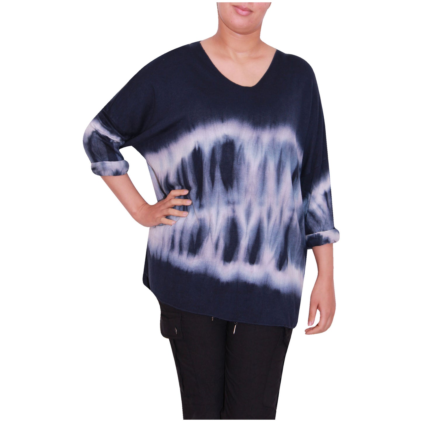 haut en tricot tie-dye pour femme