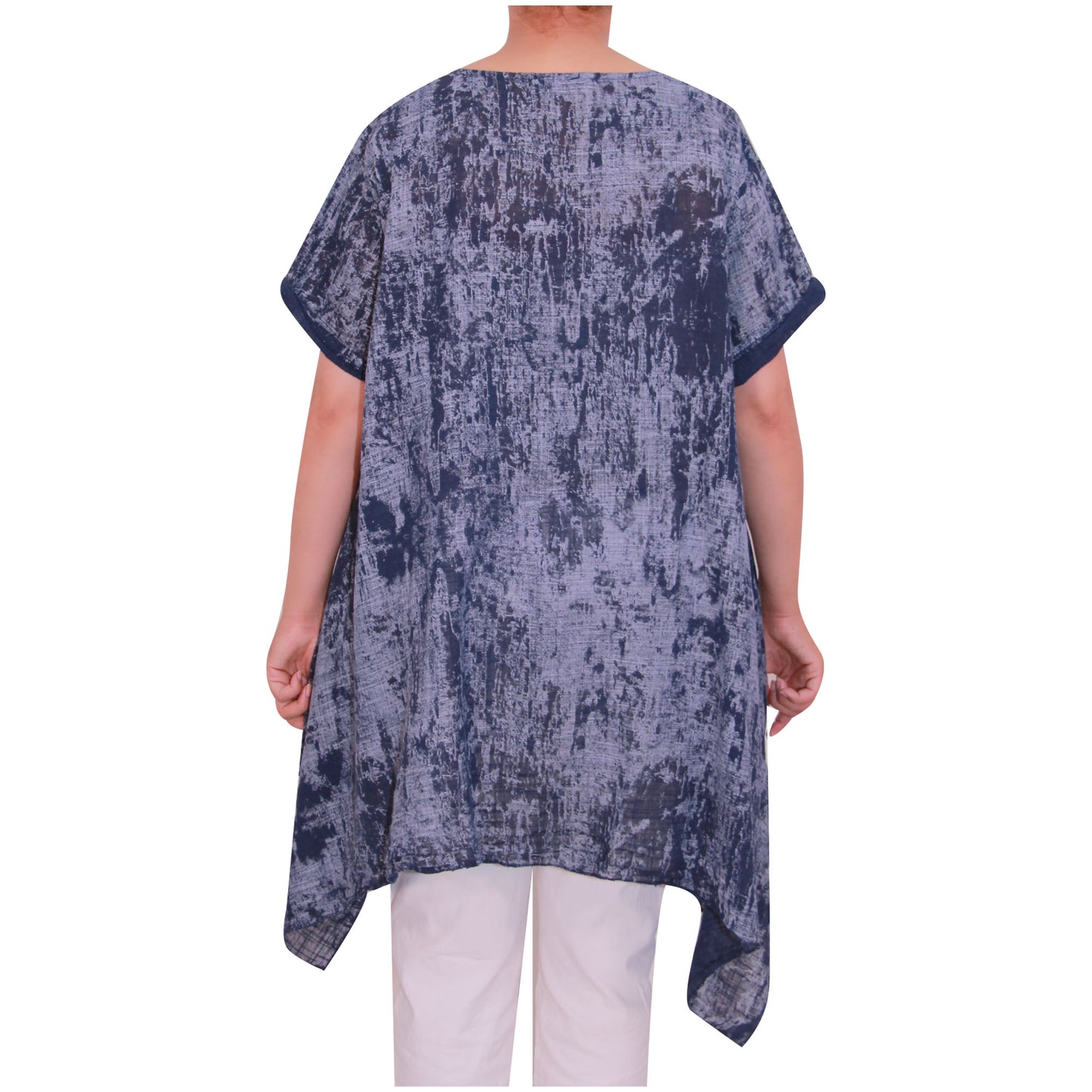 Elegant Italian Top with Tie-Dye Print for Women