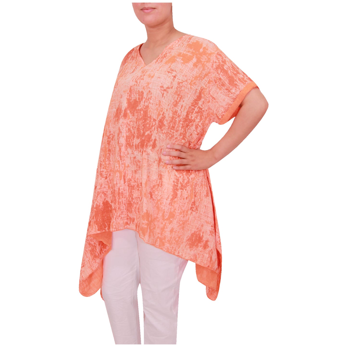 Elegante Italiaanse top met tie-dye print voor dames