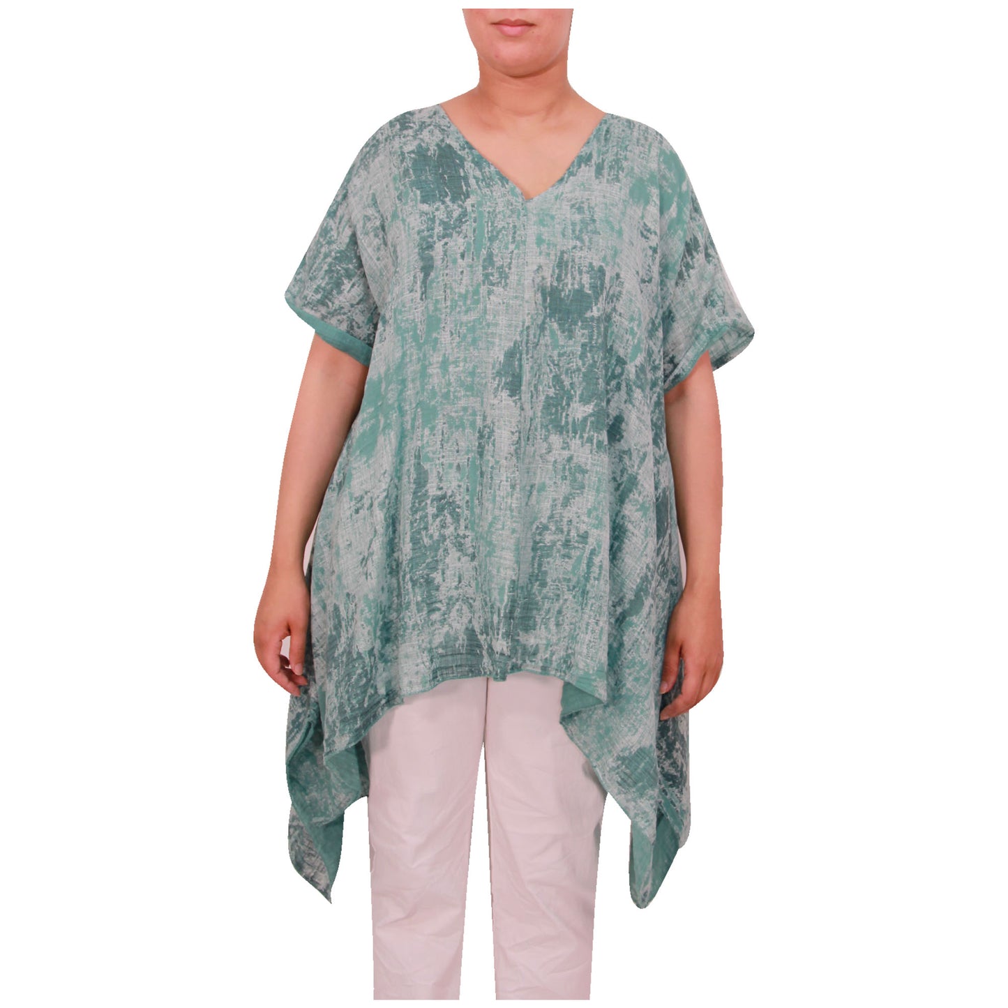 Elegante Italiaanse top met tie-dye print voor dames