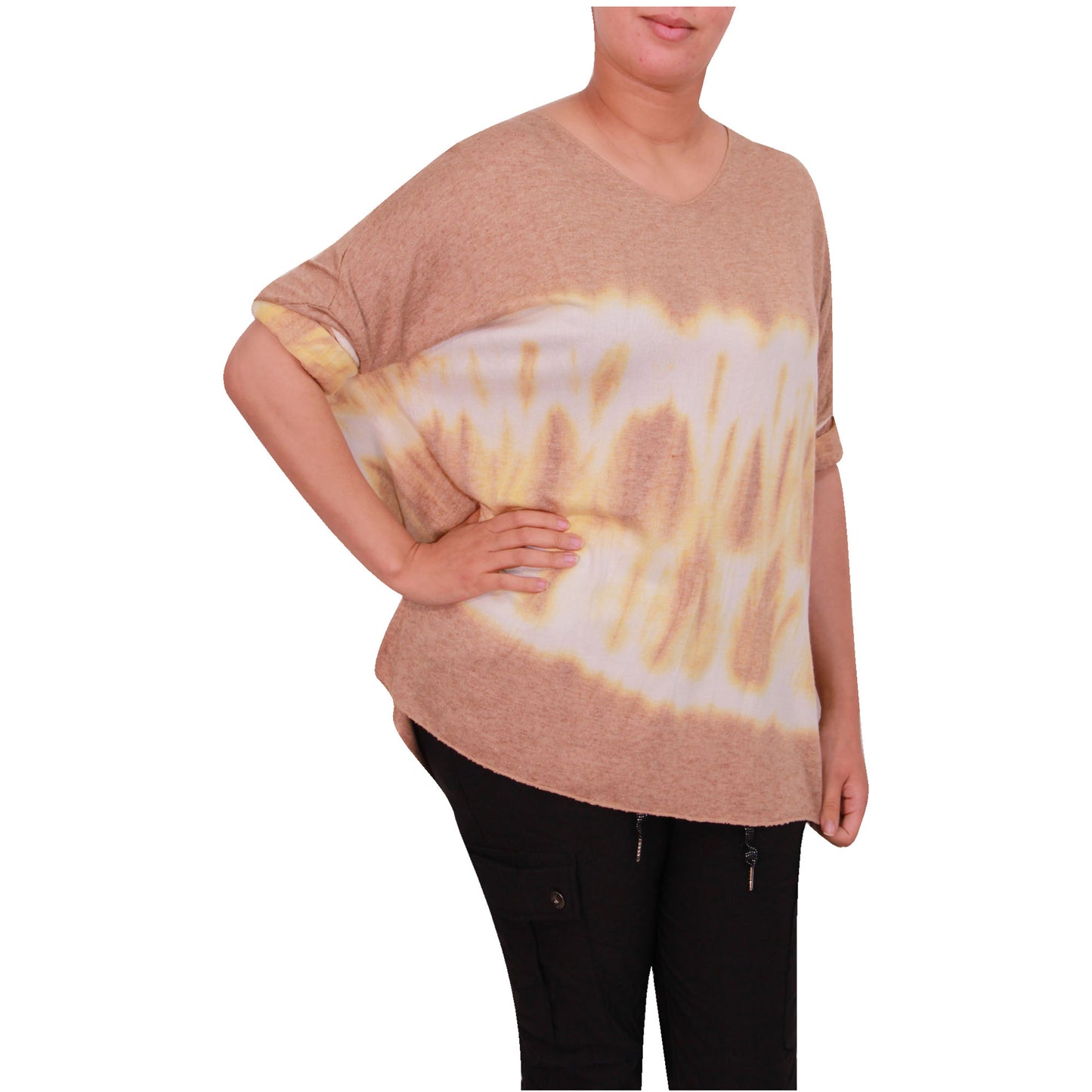 haut en tricot tie-dye pour femme