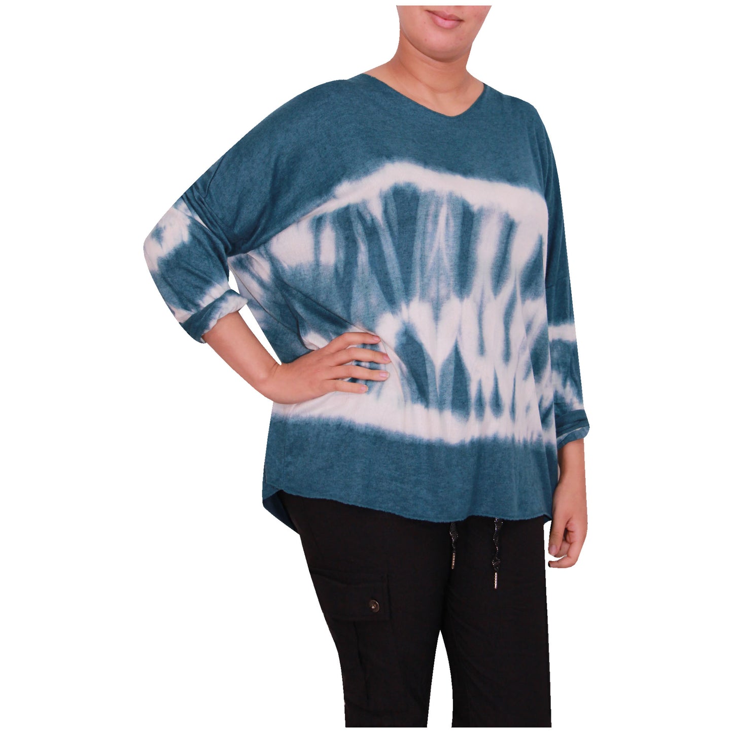 haut en tricot tie-dye pour femme