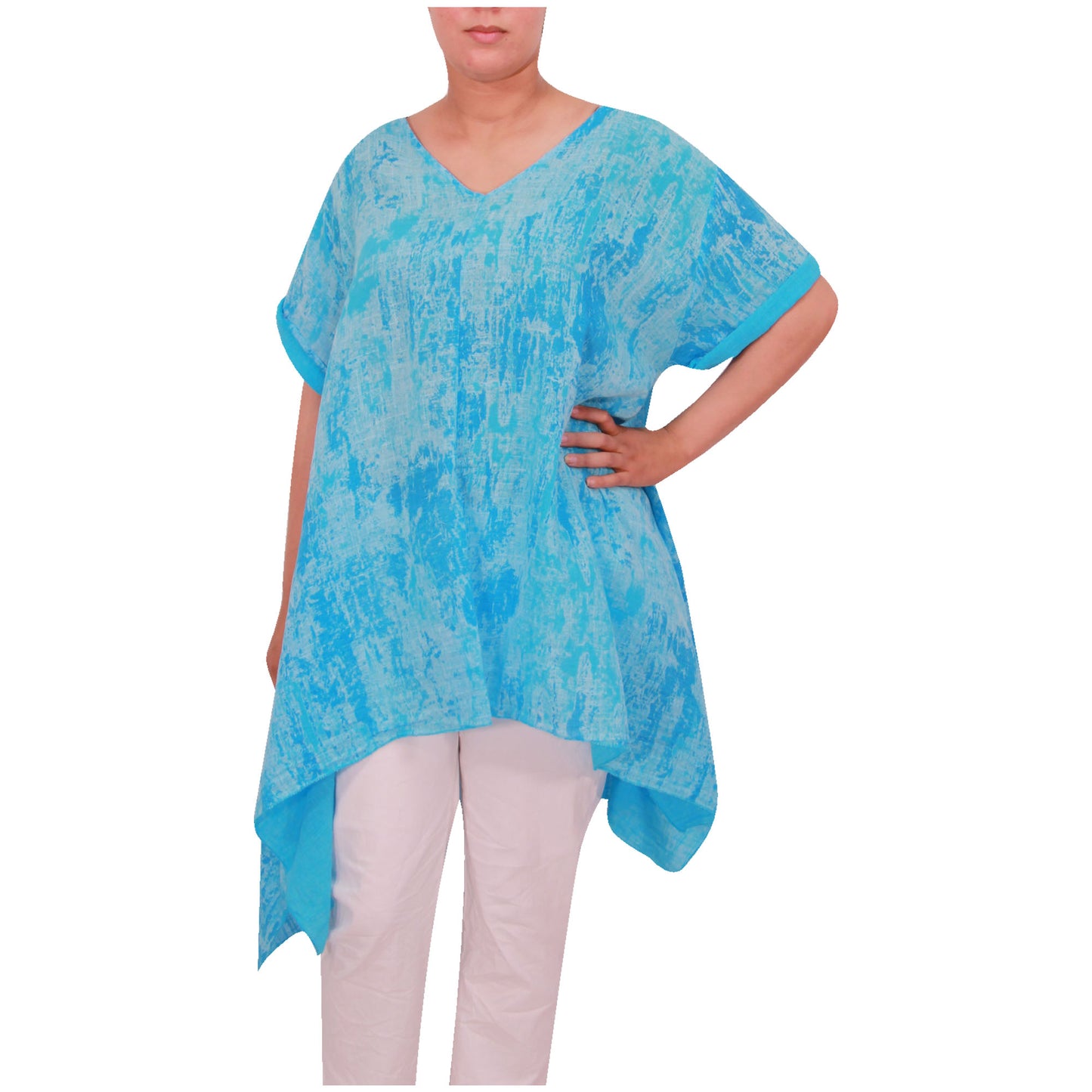 Elegante Italiaanse top met tie-dye print voor dames