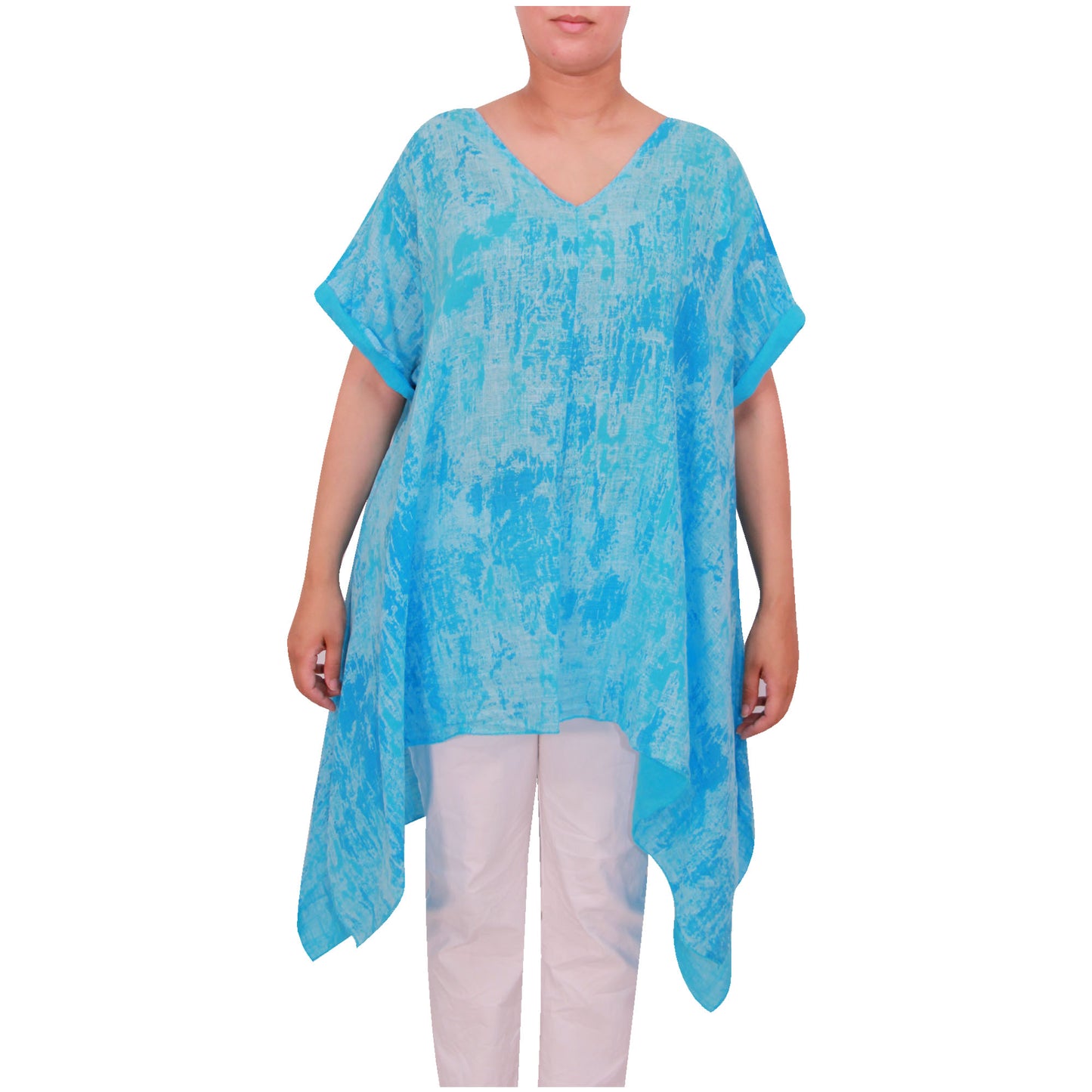 Elegante Italiaanse top met tie-dye print voor dames