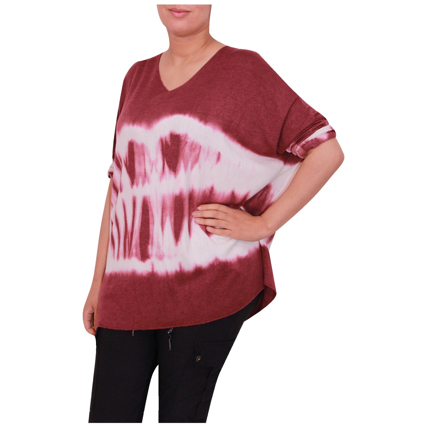 haut en tricot tie-dye pour femme