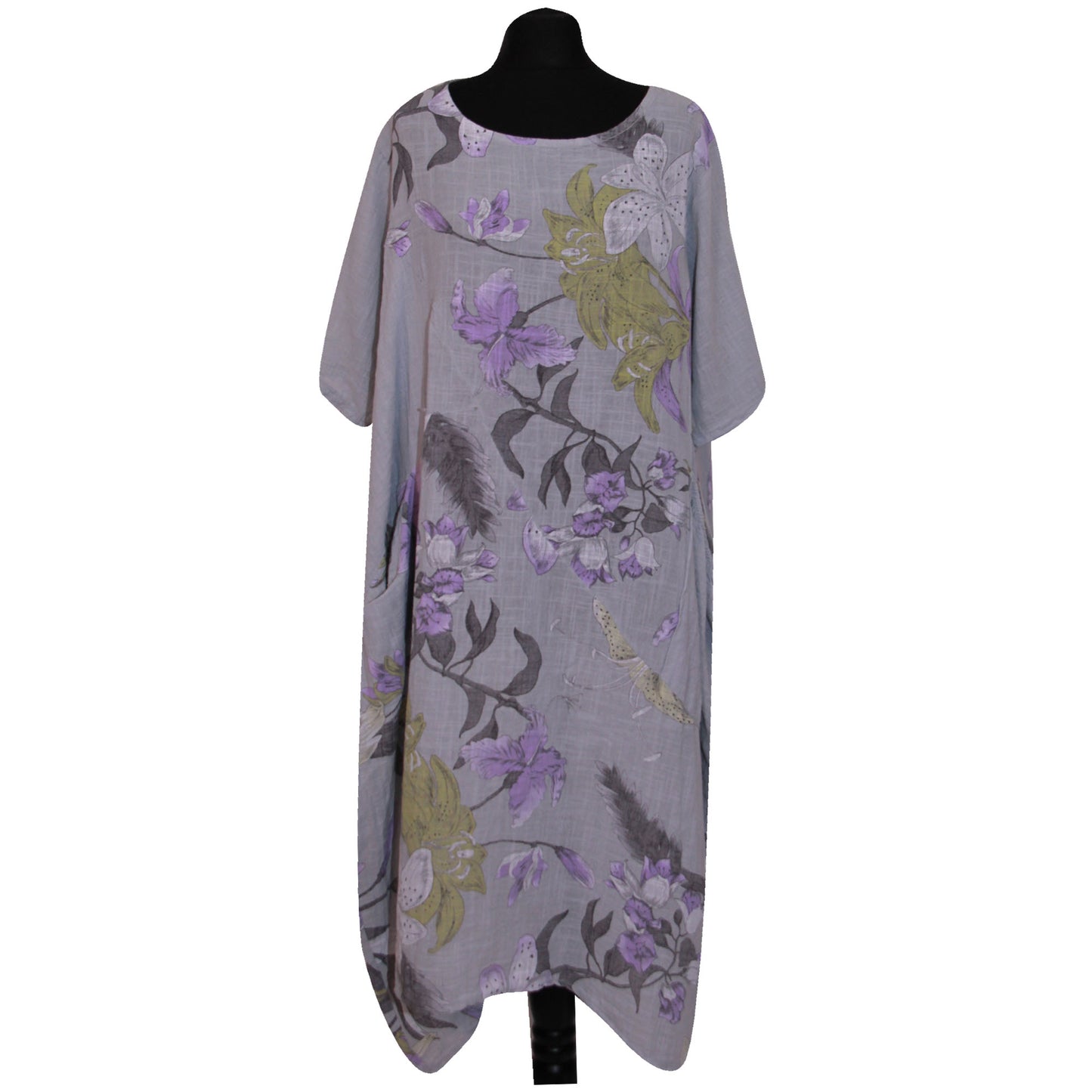 Robe en coton à imprimé floral italien pour femme