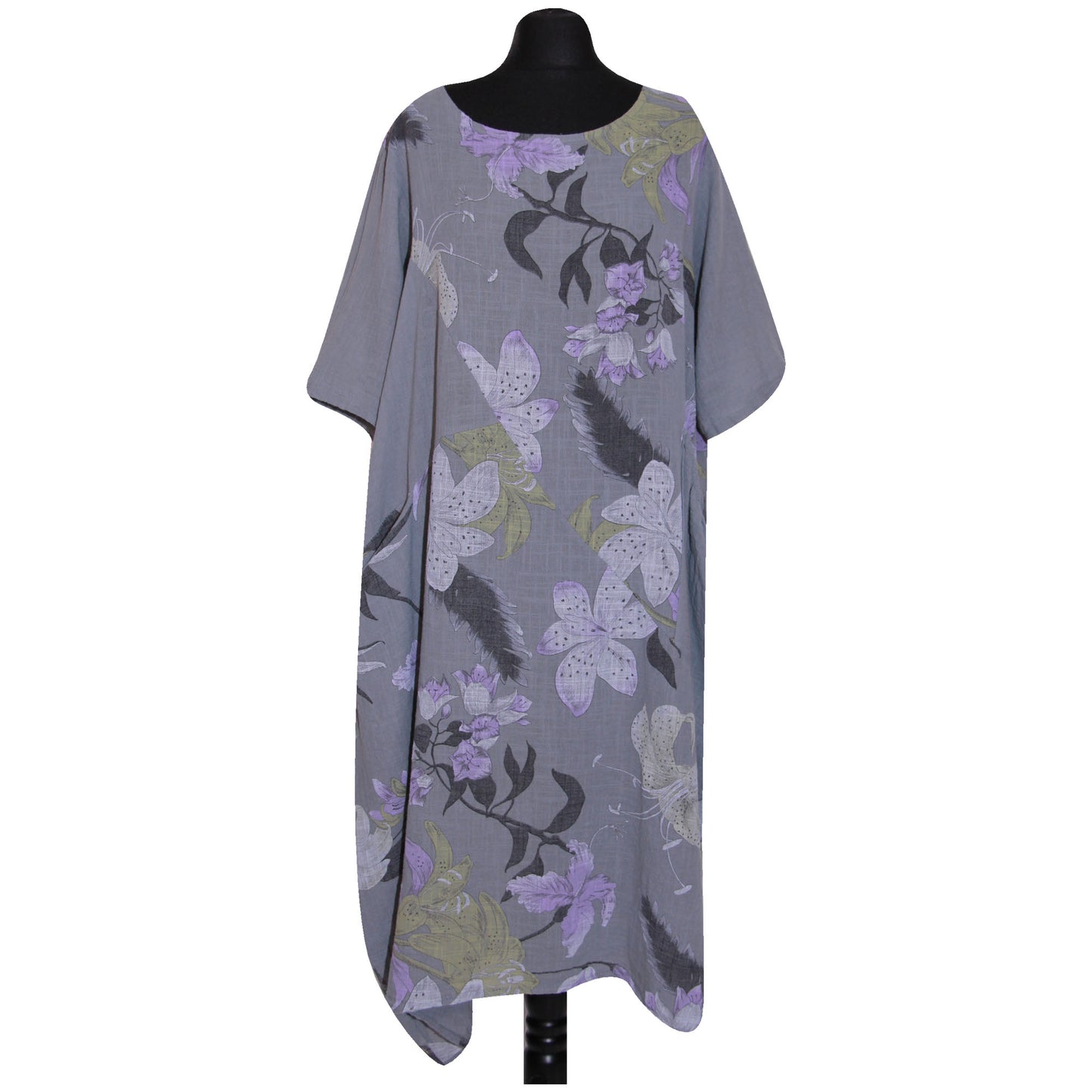 Robe en coton à imprimé floral italien pour femme